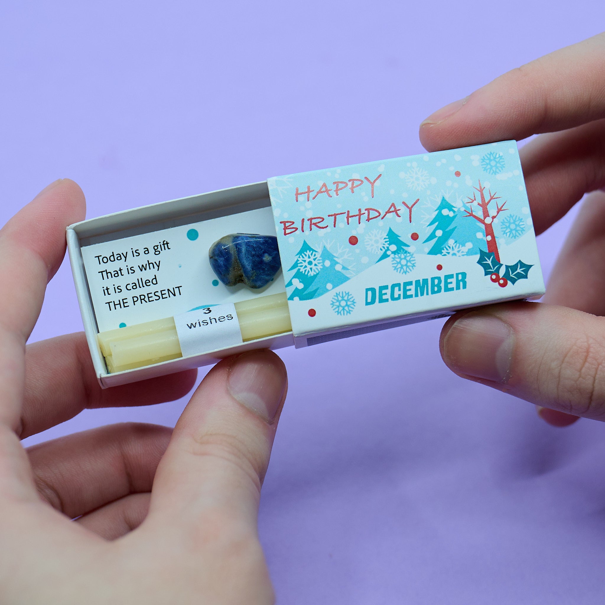 Mindful Birthstone Gift In A Matchbox