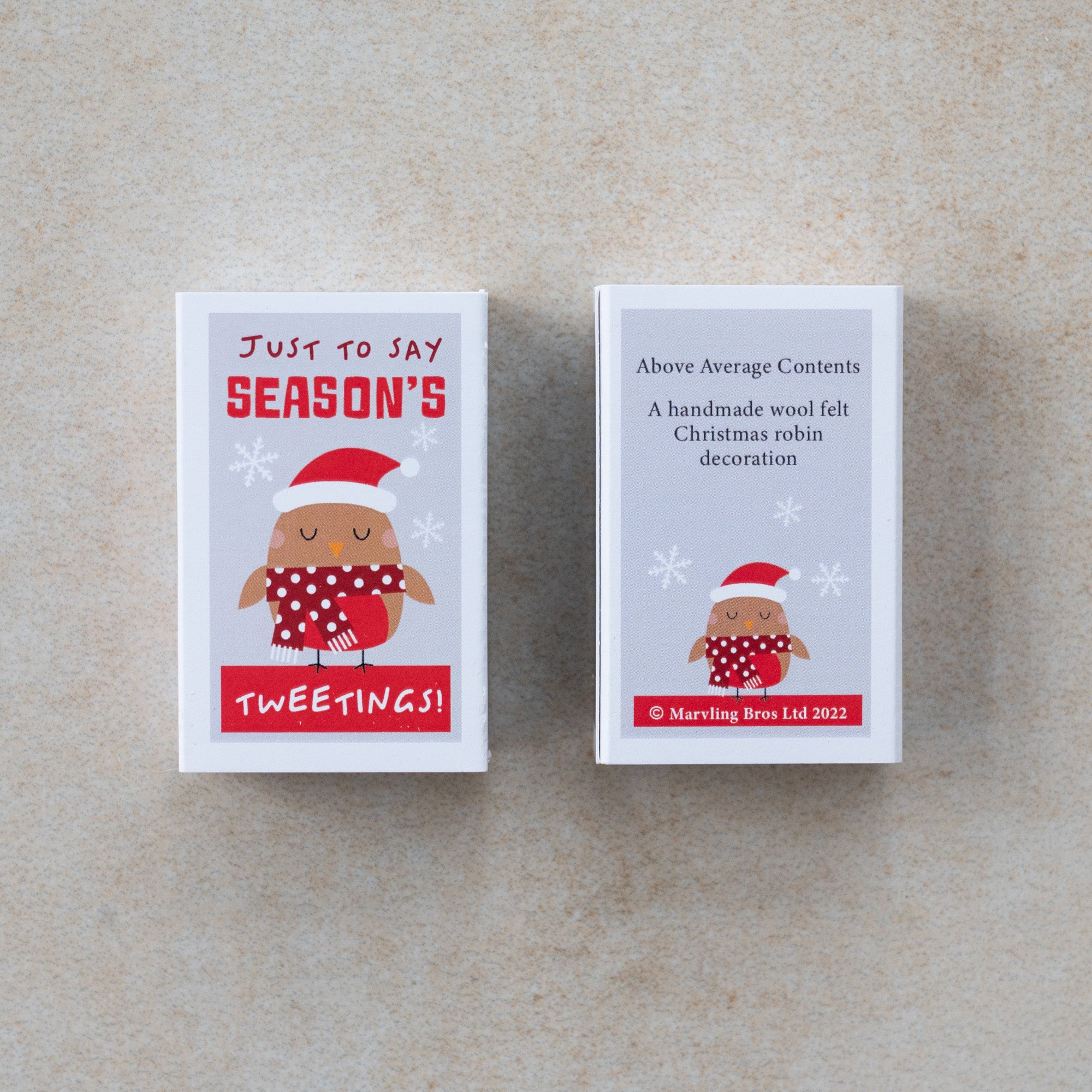 Seasons Greetings wool felt bauble