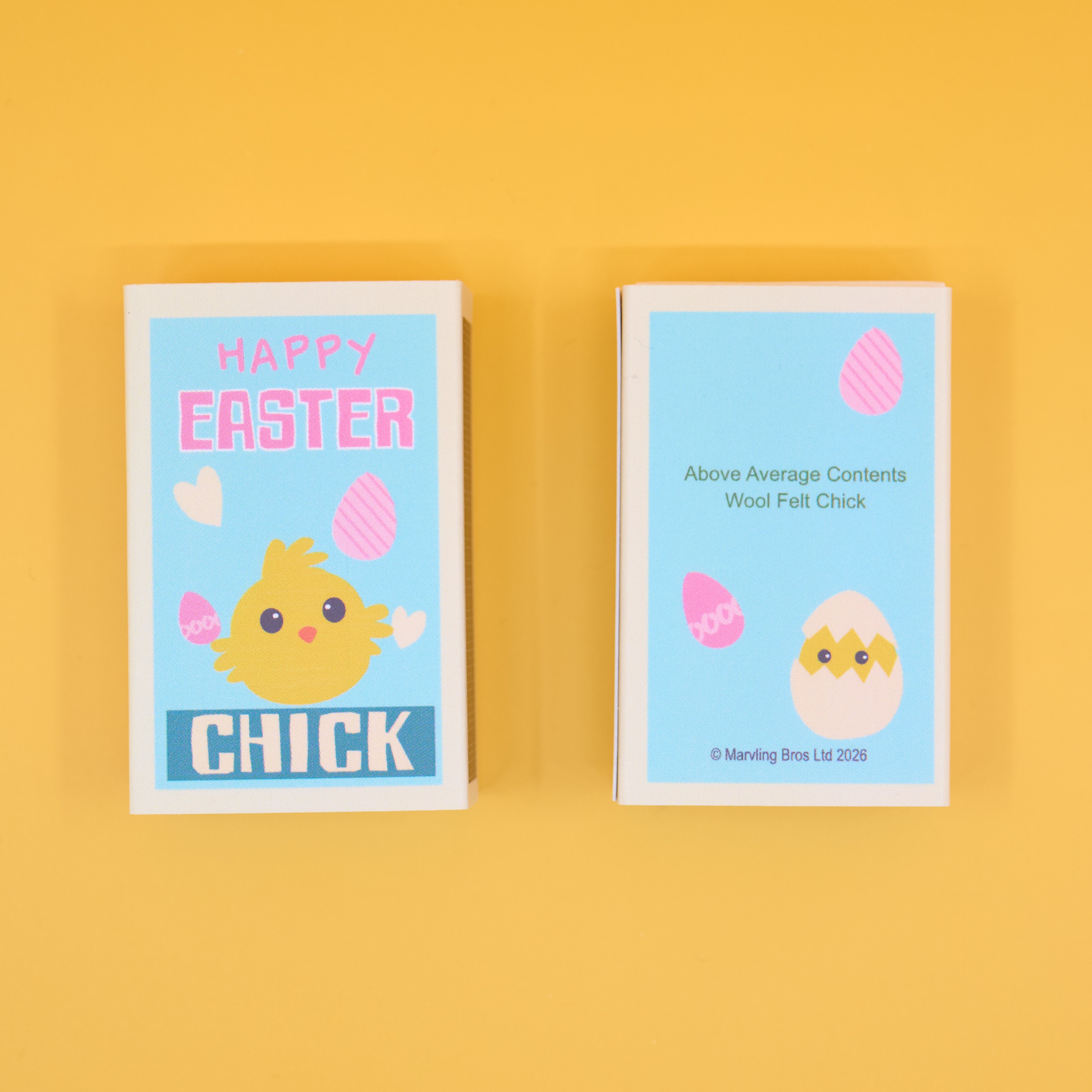 Easter Wool Felt Friend in a matchbox