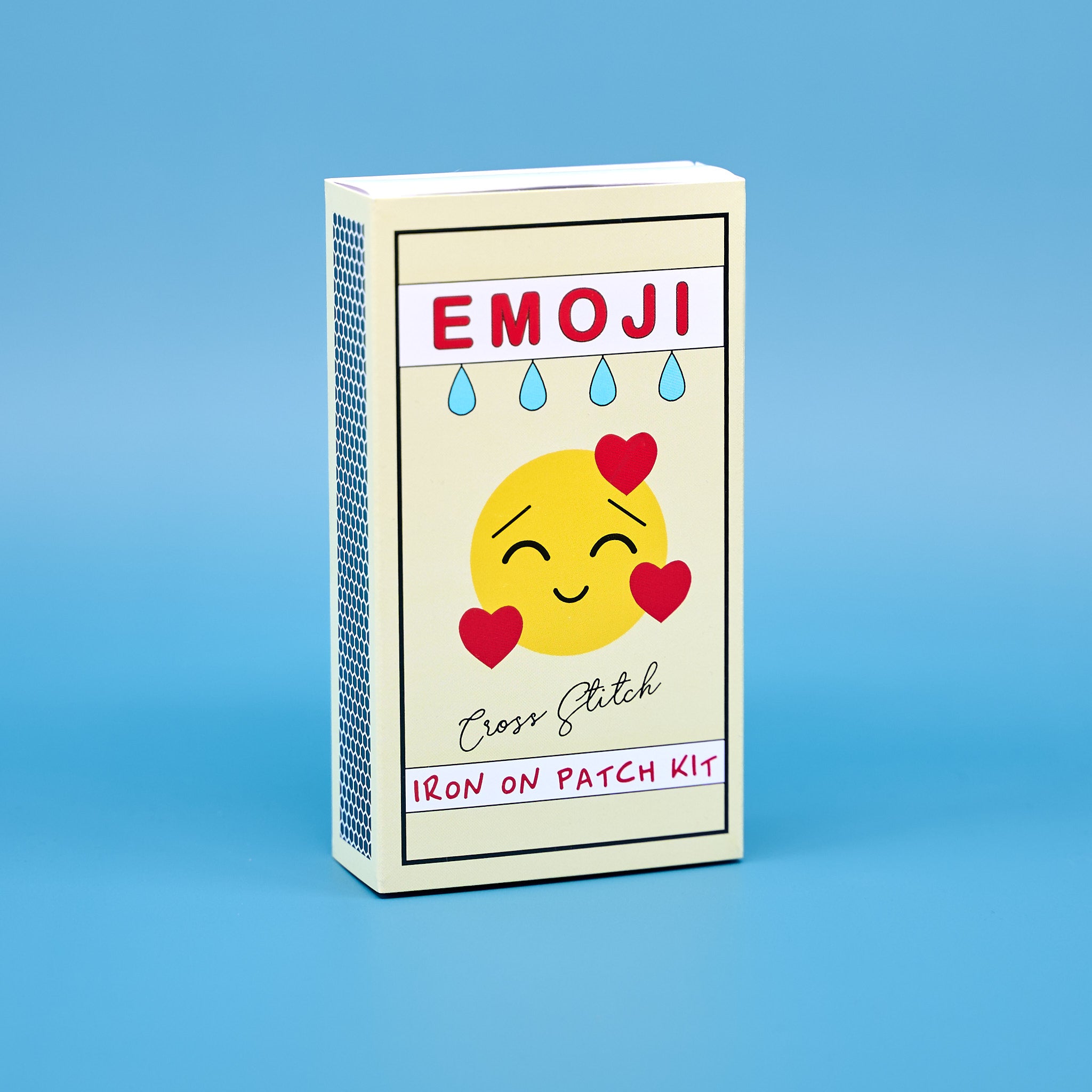 Mini Emoji Cross Stitch Kit – DIY Iron-On Patches