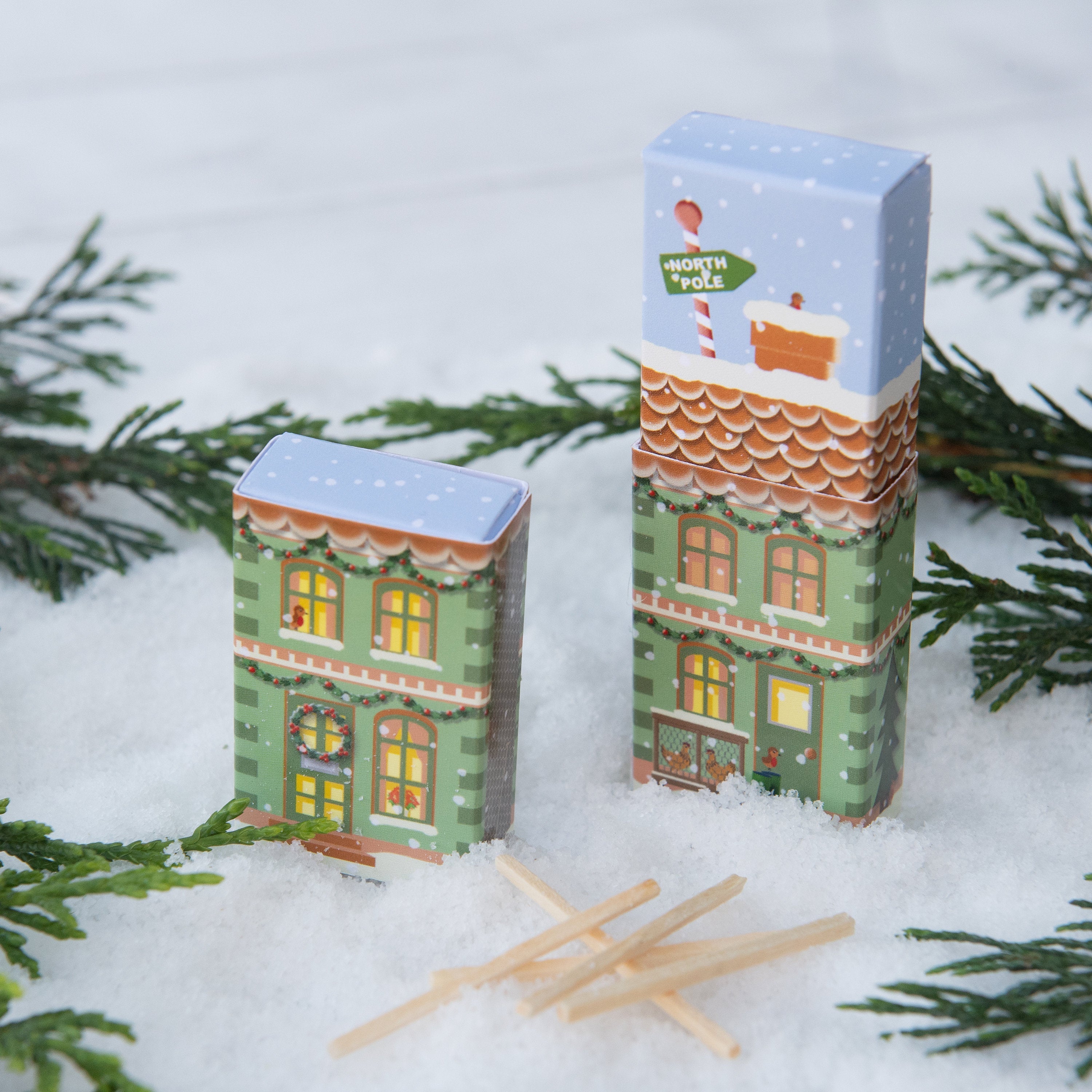Village Scene Matchstick Puzzles Alternative Christmas Cracker - Single Box