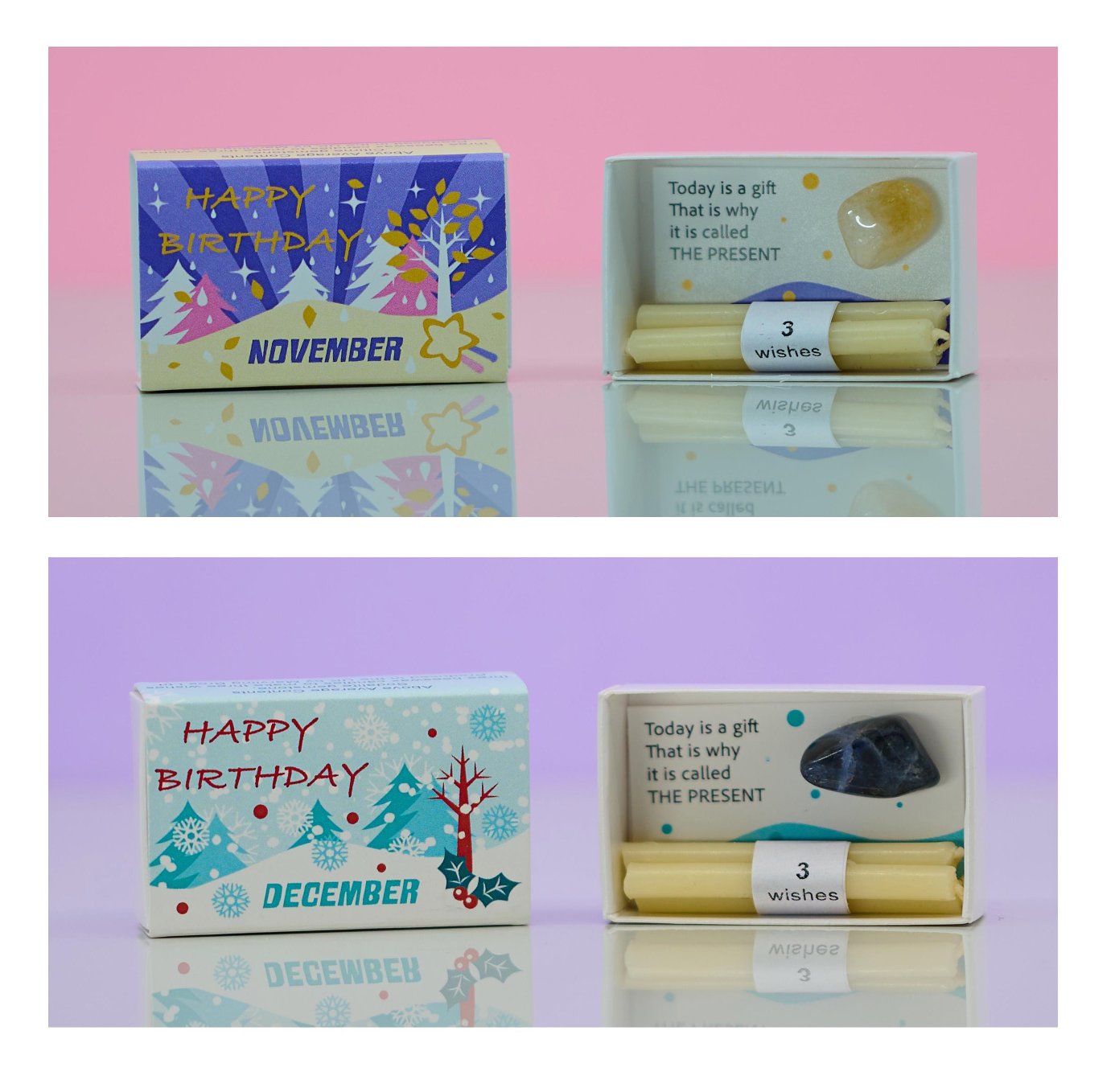 Mindful Birthstone Gift In A Matchbox