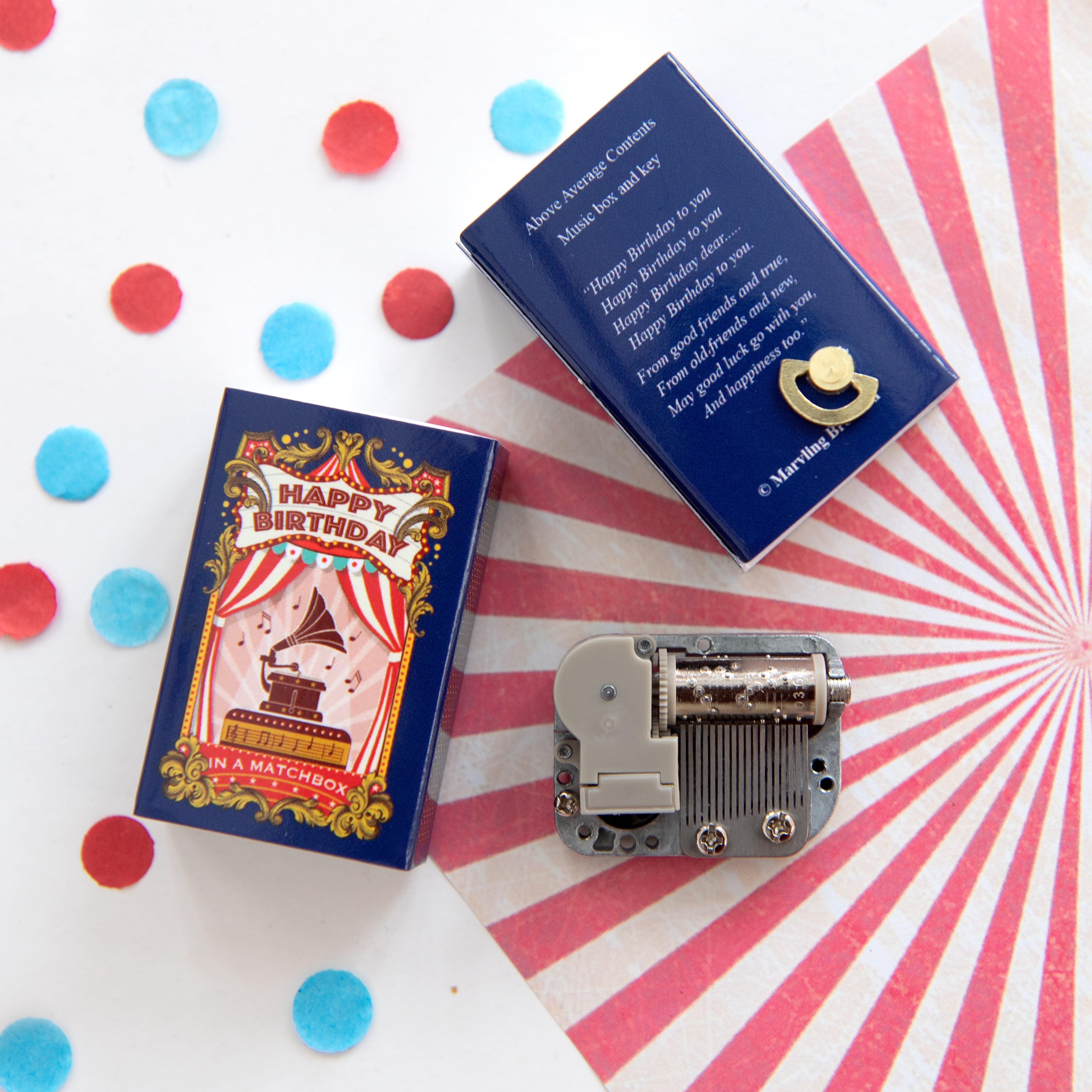 Happy Birthday Music Box Kit In A Matchbox