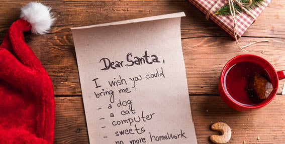 handwritten letter to Santa