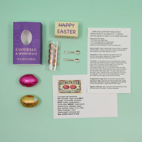 Chocolate Egg and Spoon Race in a matchbox