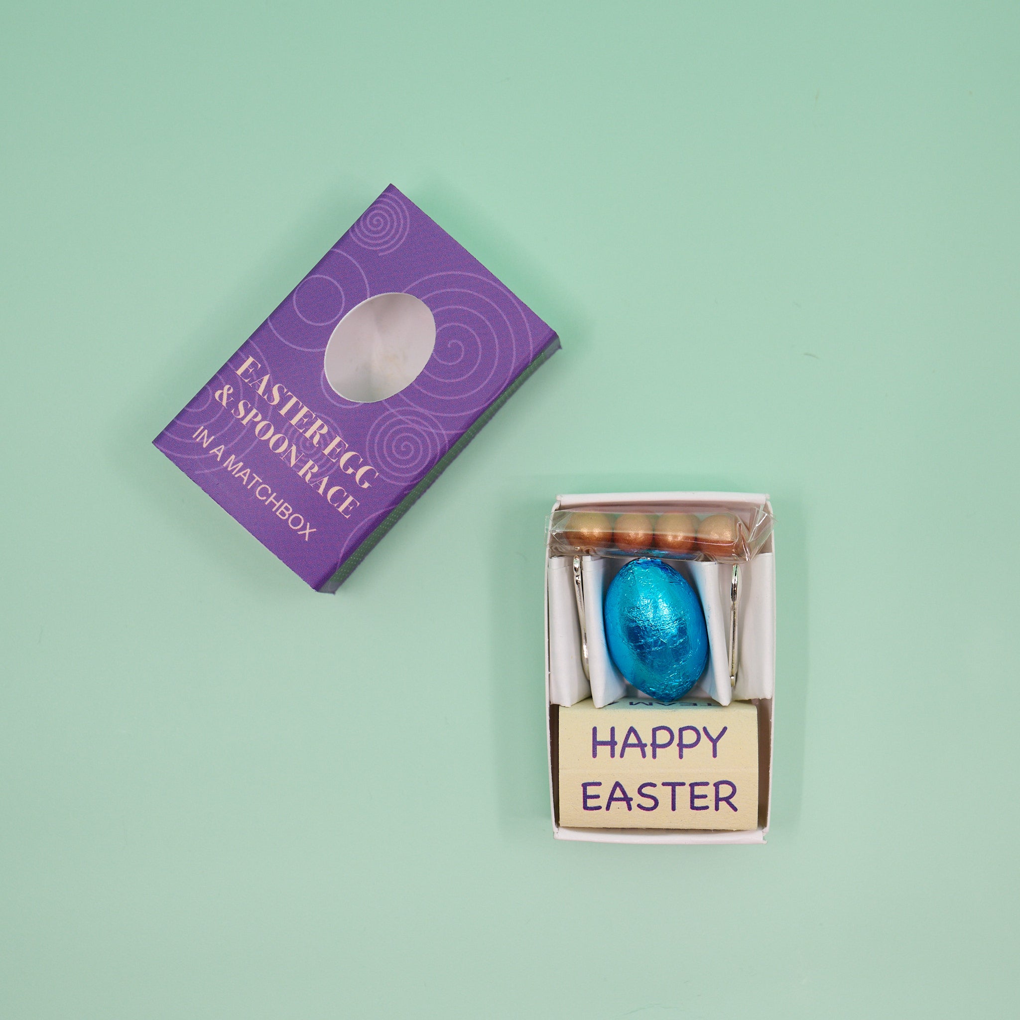 Chocolate Egg and Spoon Race in a matchbox