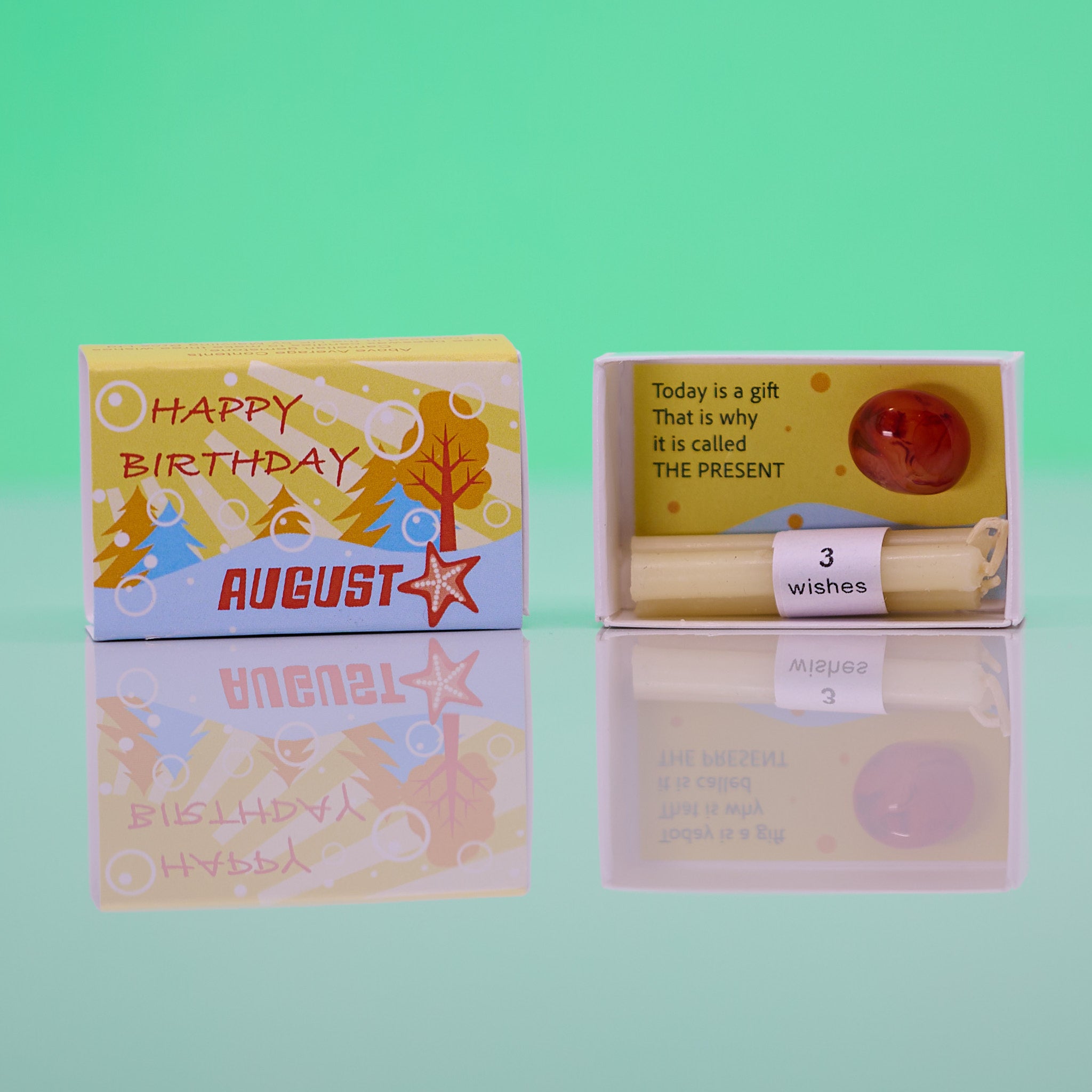 August Carnelian Mindful Birthstone Gift In A Matchbox