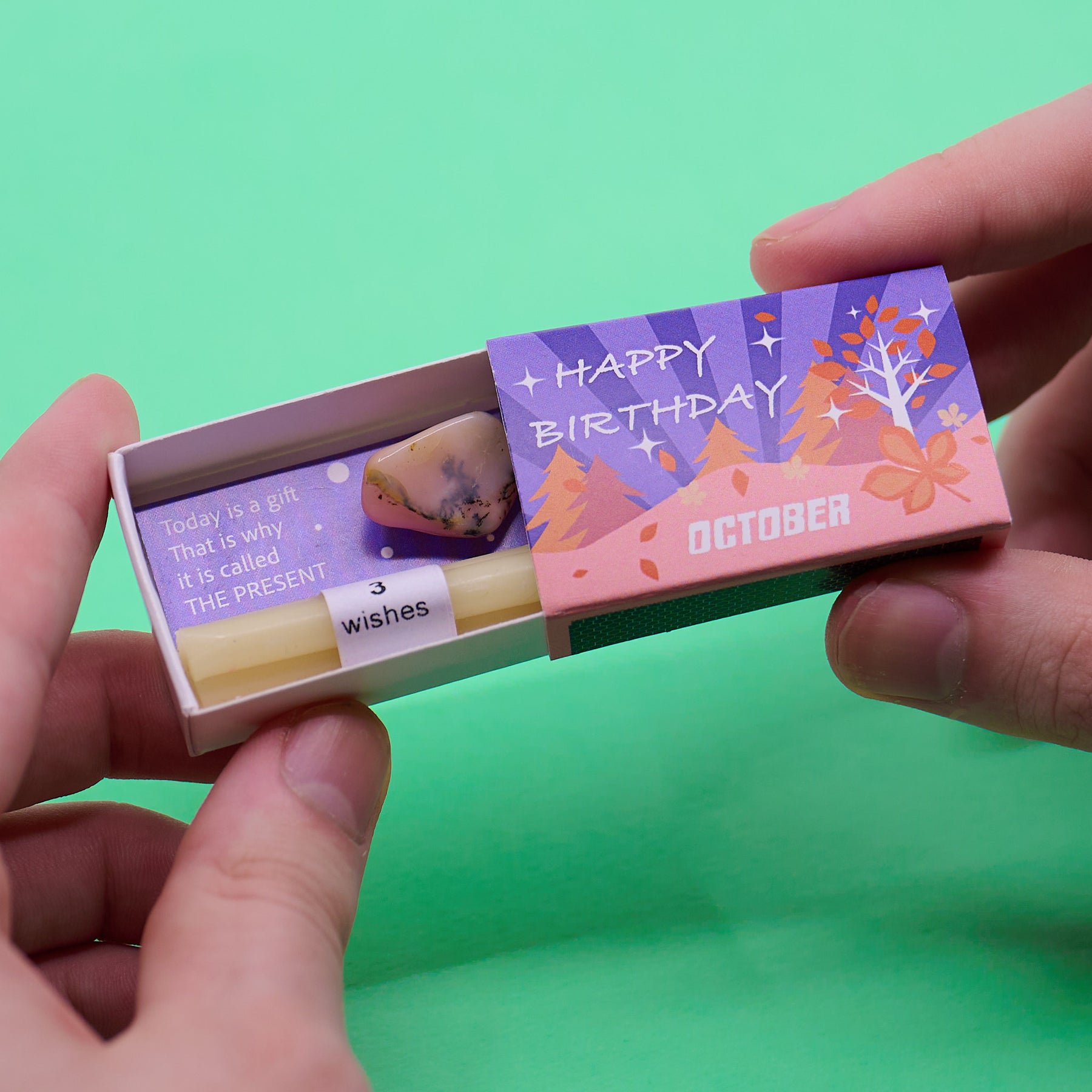 Mindful Birthstone Gift In A Matchbox