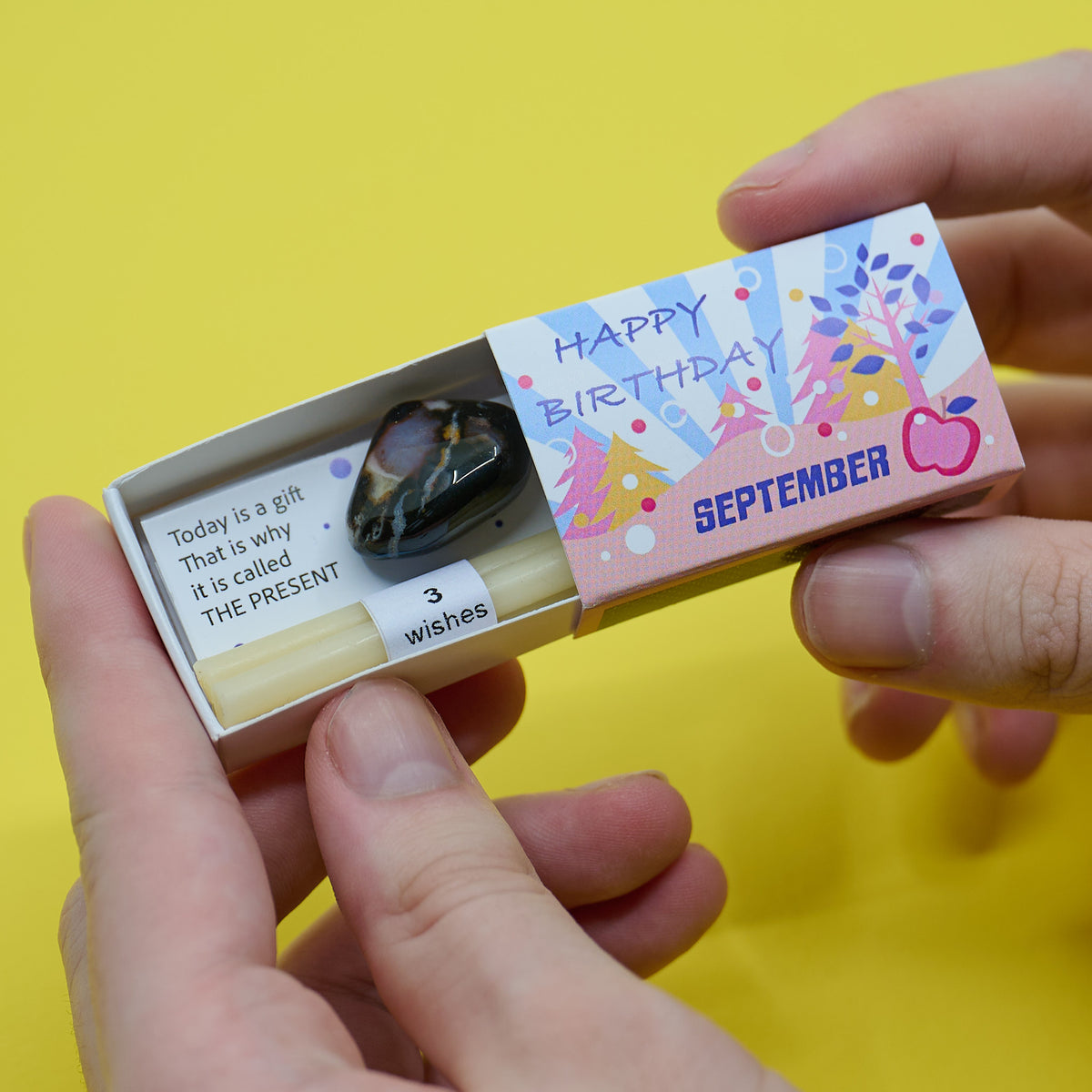 Mindful Birthstone Gift In A Matchbox