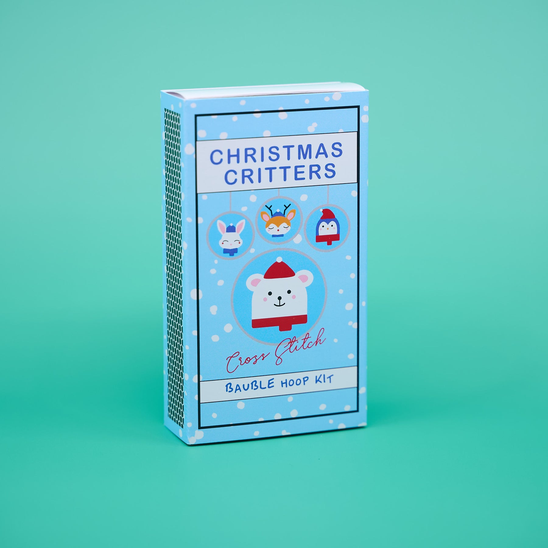 Mini Festive Animals Cross Stitch Kit – Mini Christmas Baubles