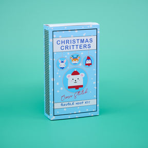 Mini Festive Animals Cross Stitch Kit – Mini Christmas Baubles