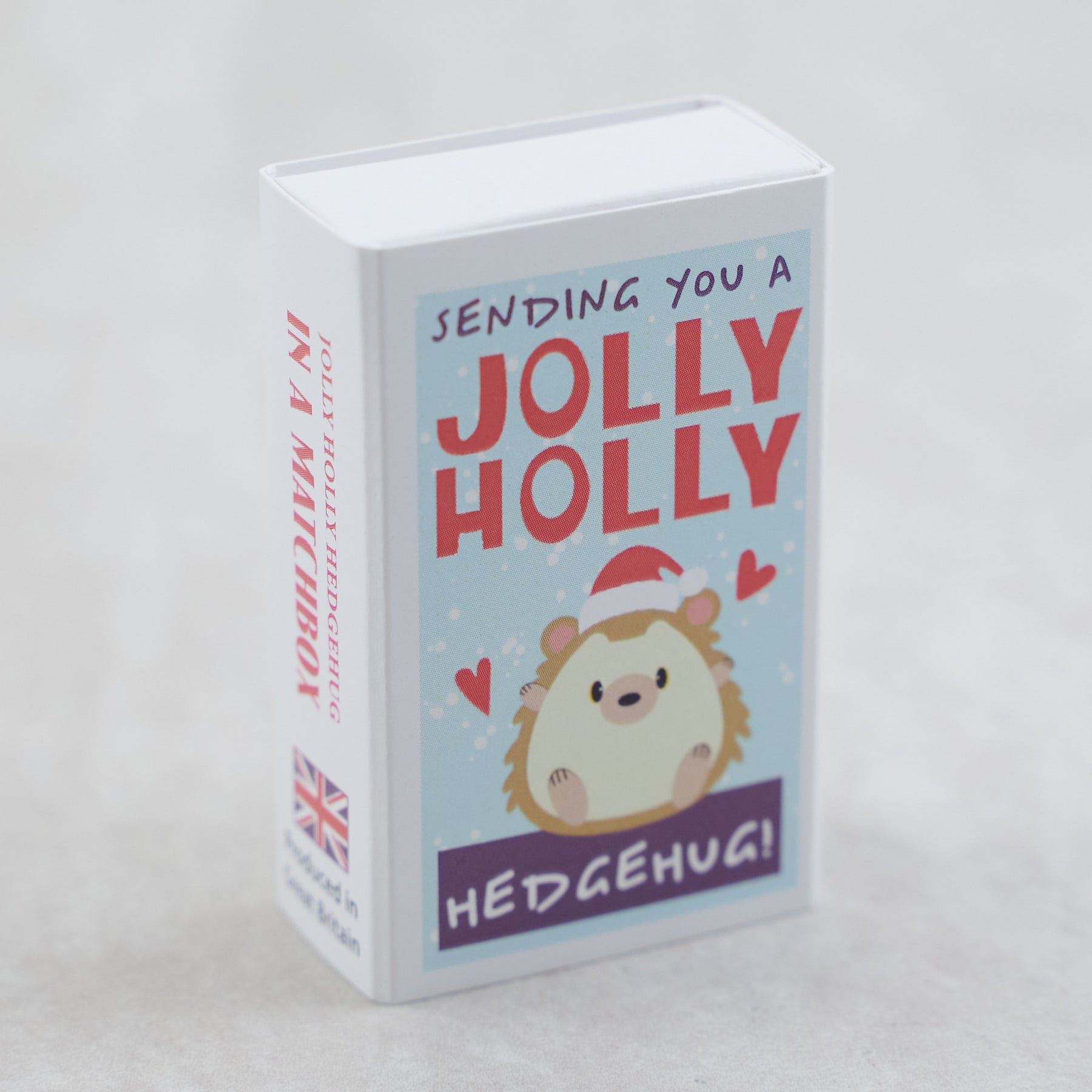 Sending You A Jolly Holly Hedgehug In A Matchbox