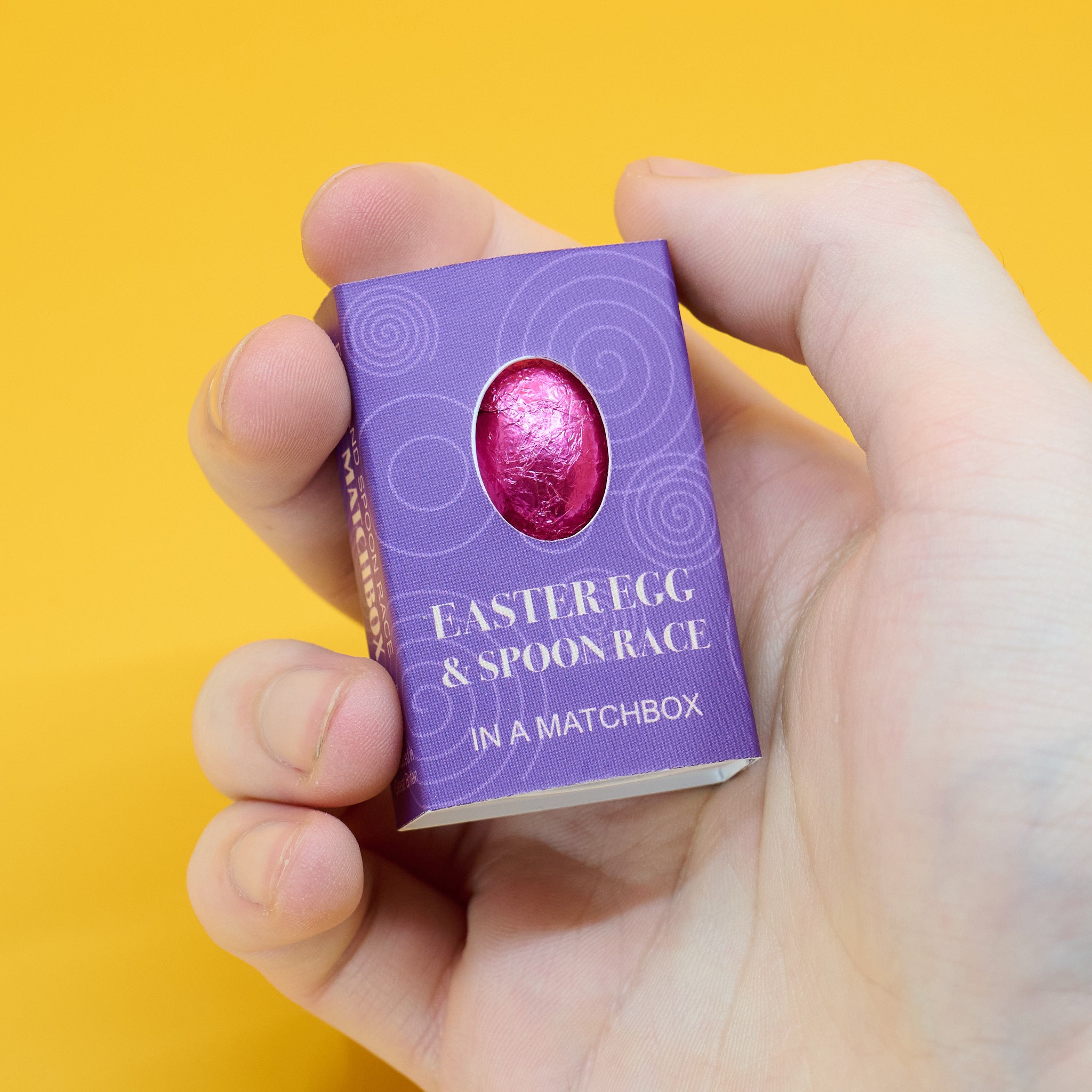 Chocolate Egg and Spoon Race in a matchbox