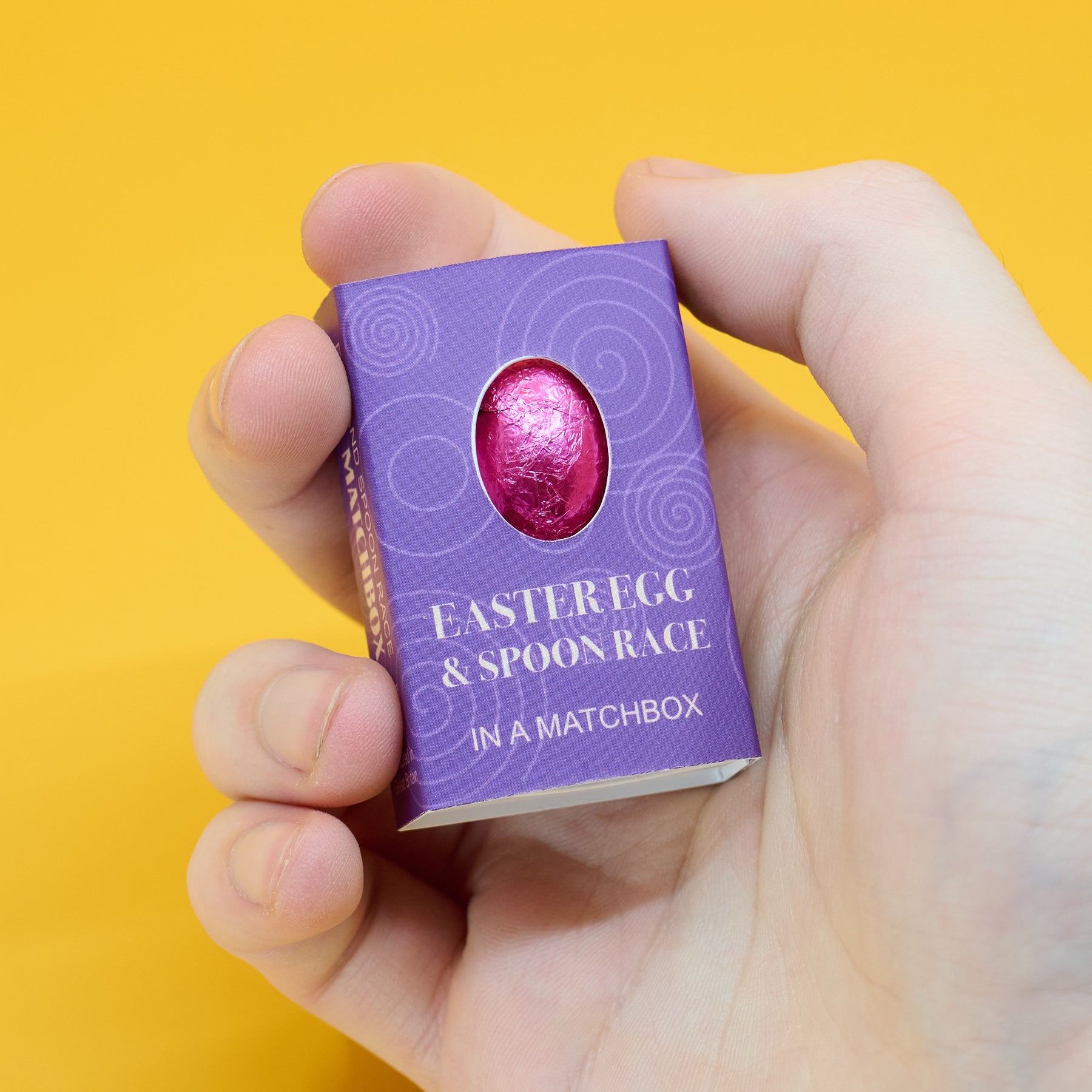 Chocolate Egg and Spoon Race in a matchbox
