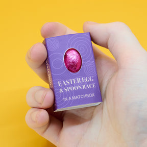 Chocolate Egg and Spoon Race in a matchbox