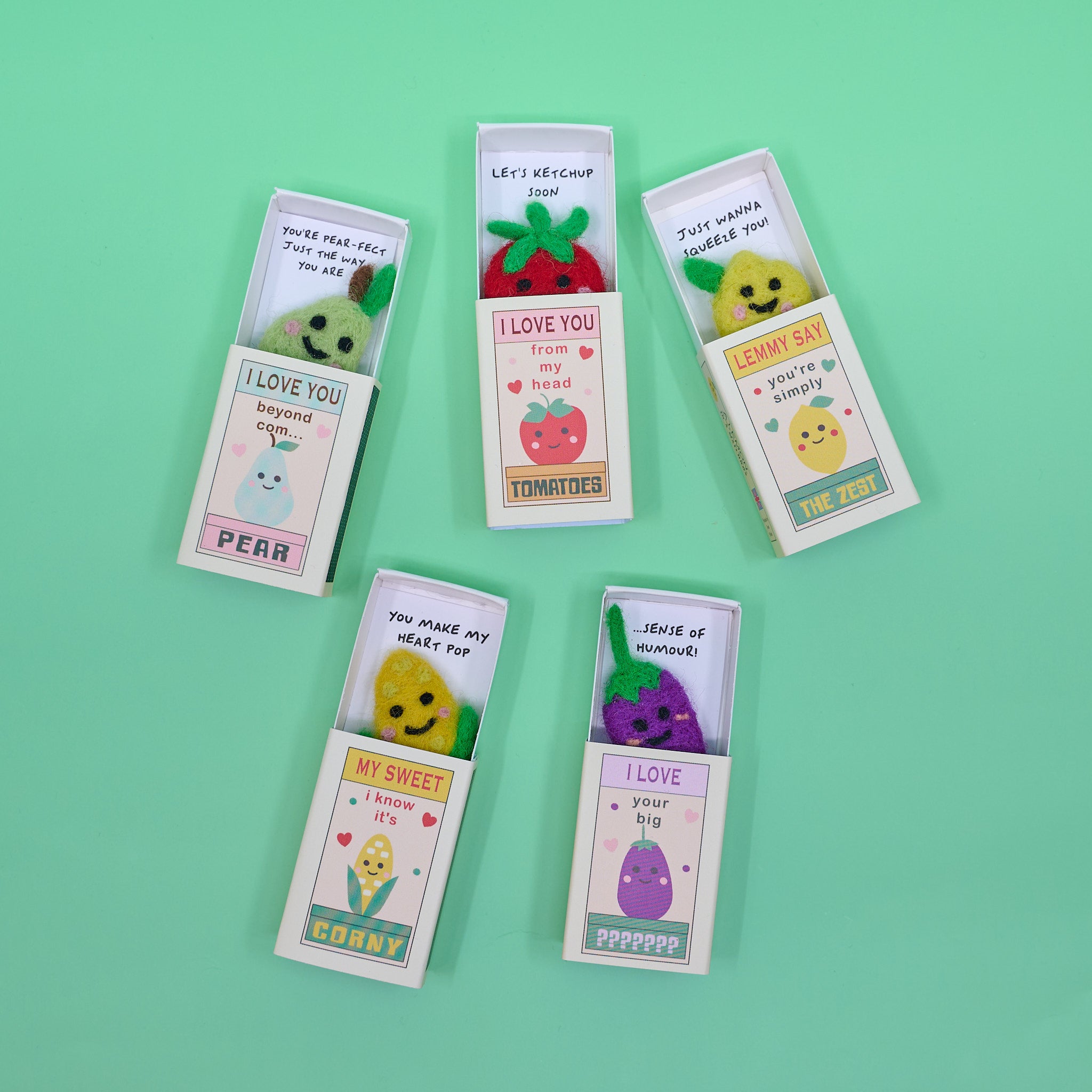 Fruit and Veg Wool Felt characters