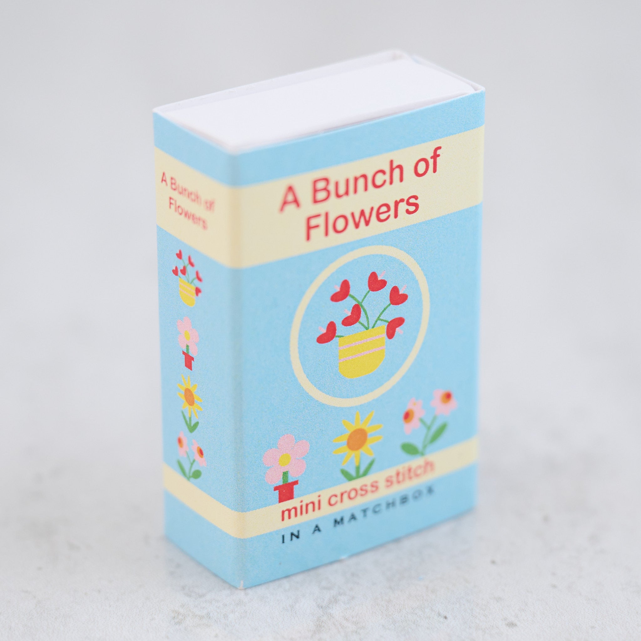 Bunch of Flowers Mini Cross Stitch Kit In A Matchbox