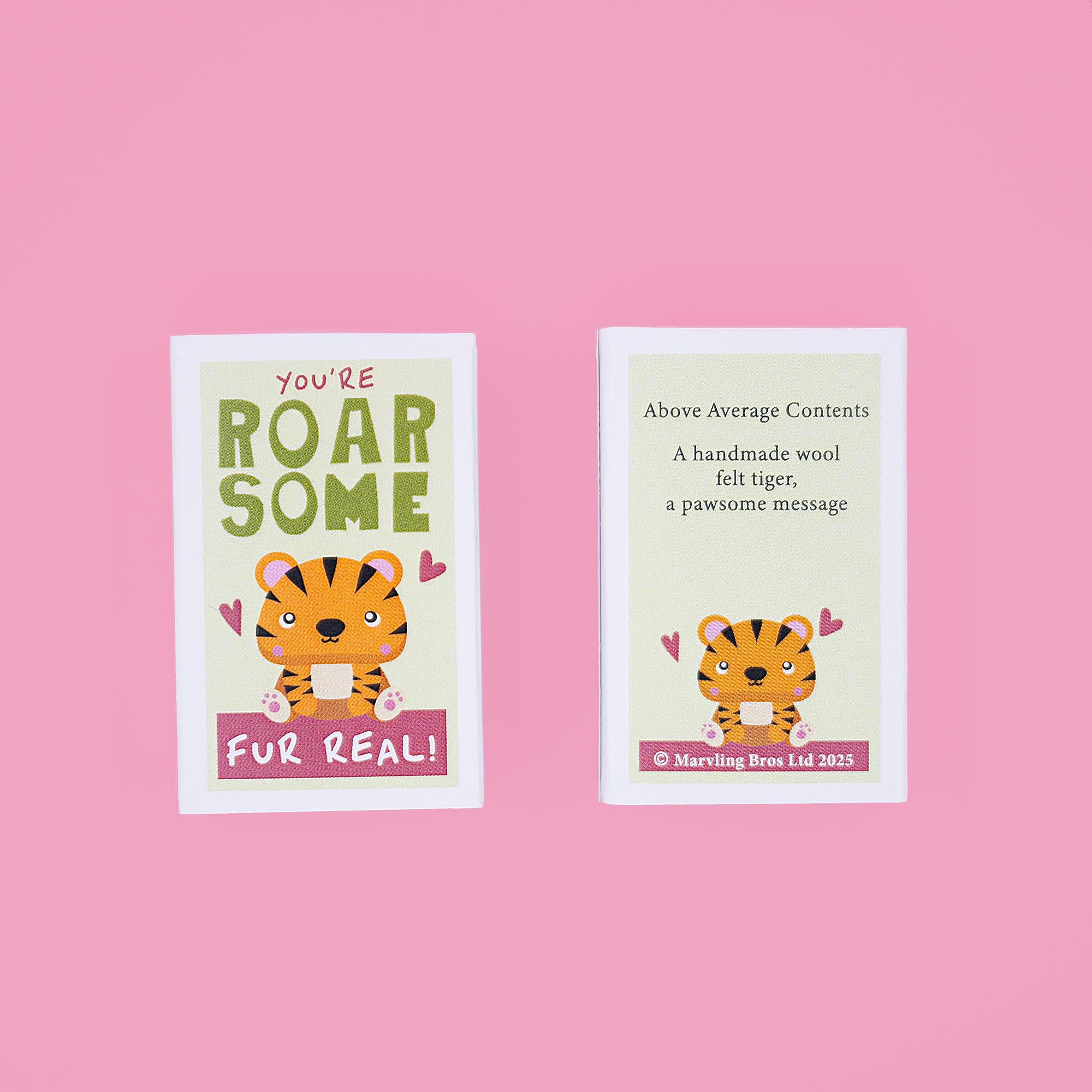 You're Roarsome Wool Felt Tiger In A Matchbox