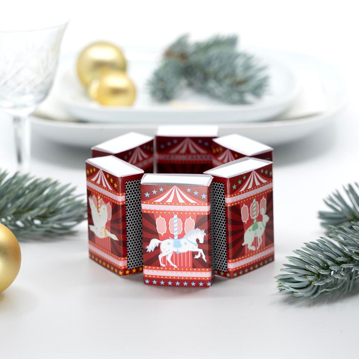 Six Alternative Christmas Crackers, Festive table decor