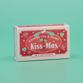 Mini Matchbox Gift with 12 mini heart Mints & Felt Mistletoe
