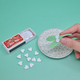 Mini Matchbox Gift with 12 mini heart Mints & Felt Mistletoe