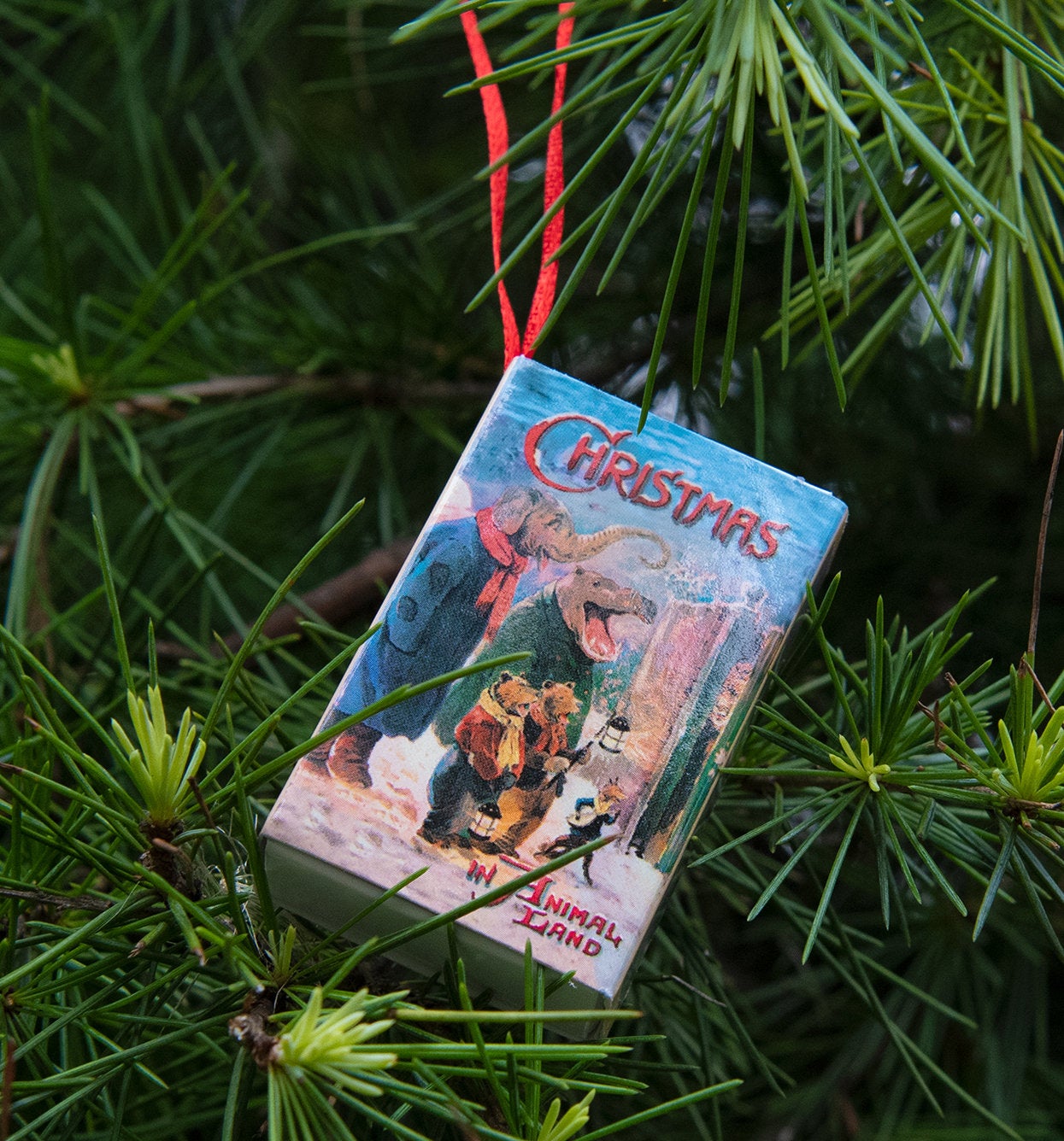 Tree Decoration 'Christmas In Animal Land' Victorian Poem