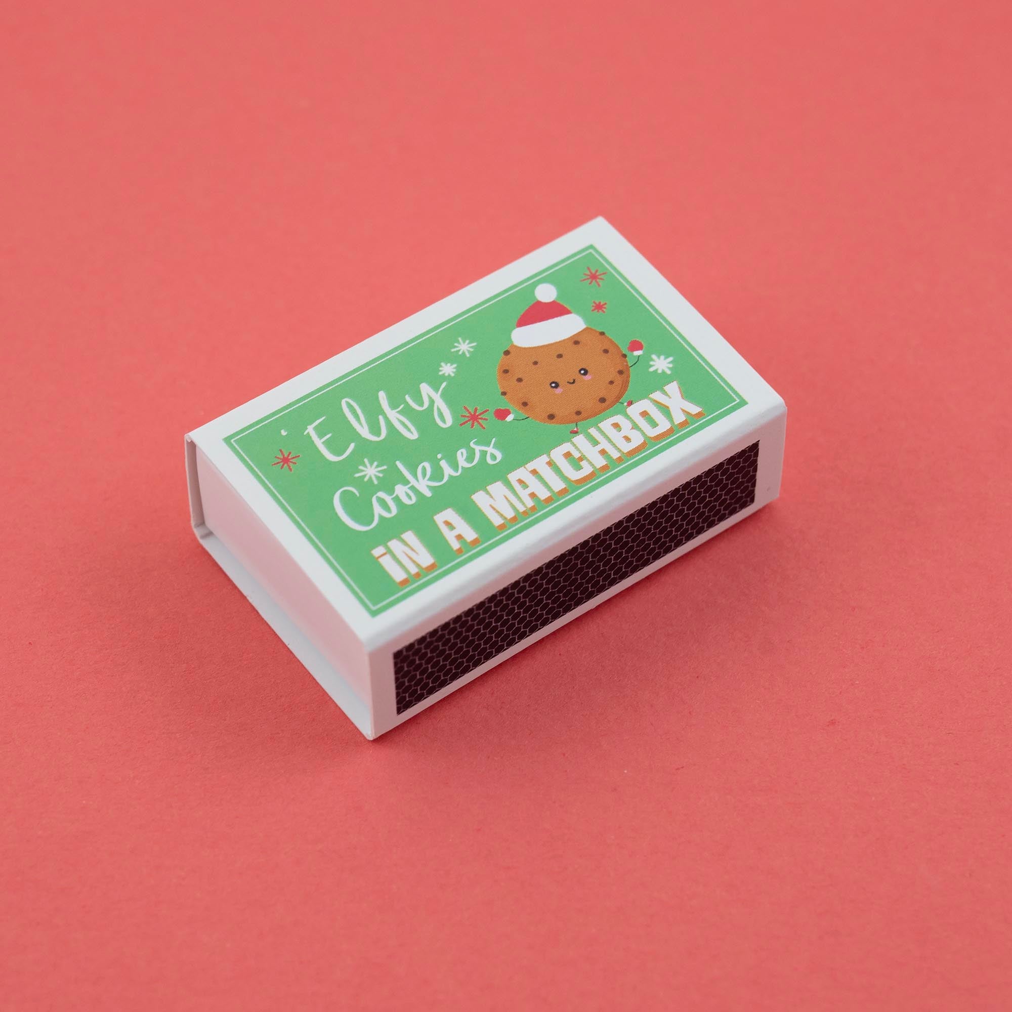 'Elfy Cookies Mini Christmas Cookie Kit In A Matchbox