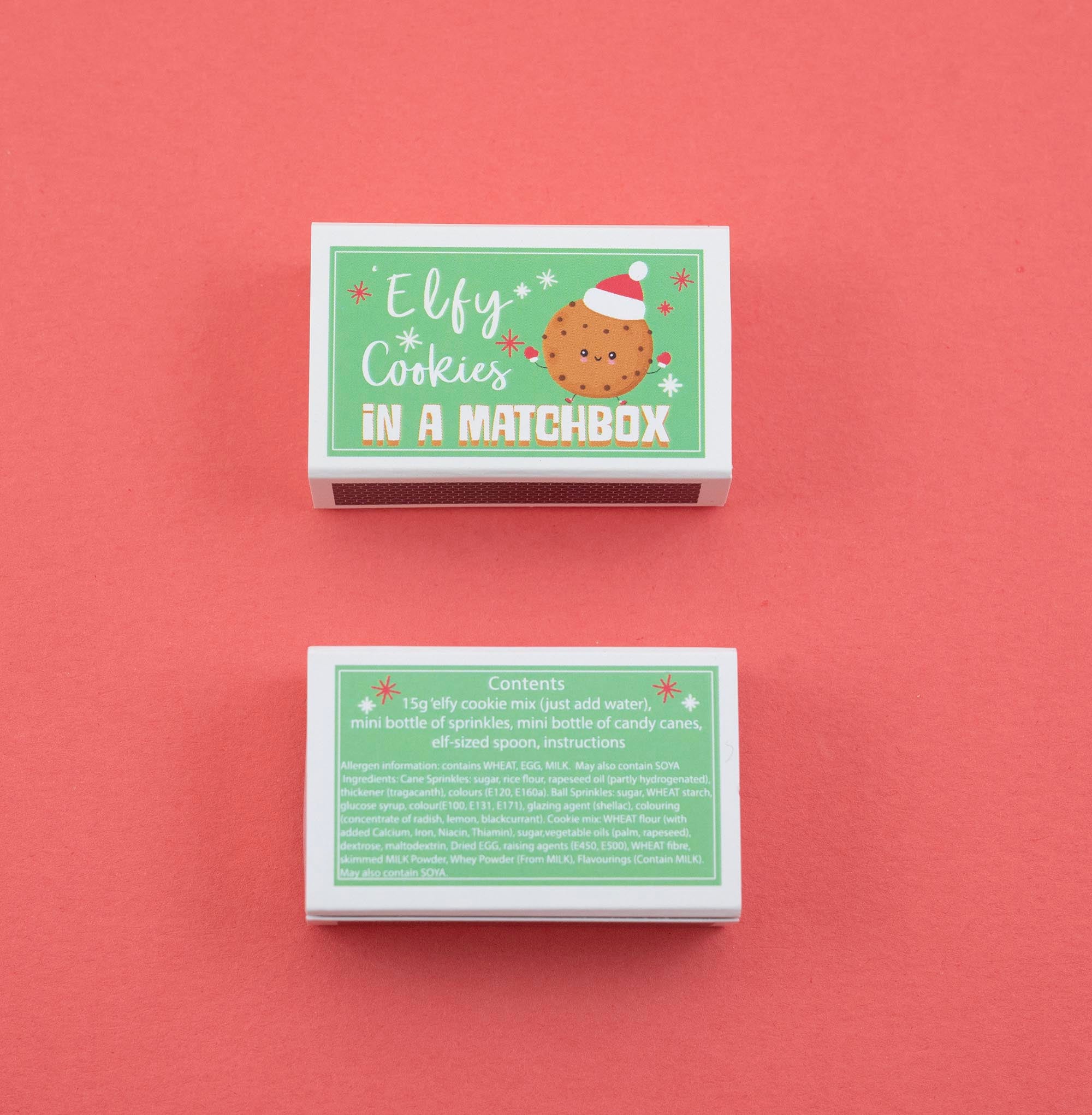 'Elfy Cookies Mini Christmas Cookie Kit In A Matchbox