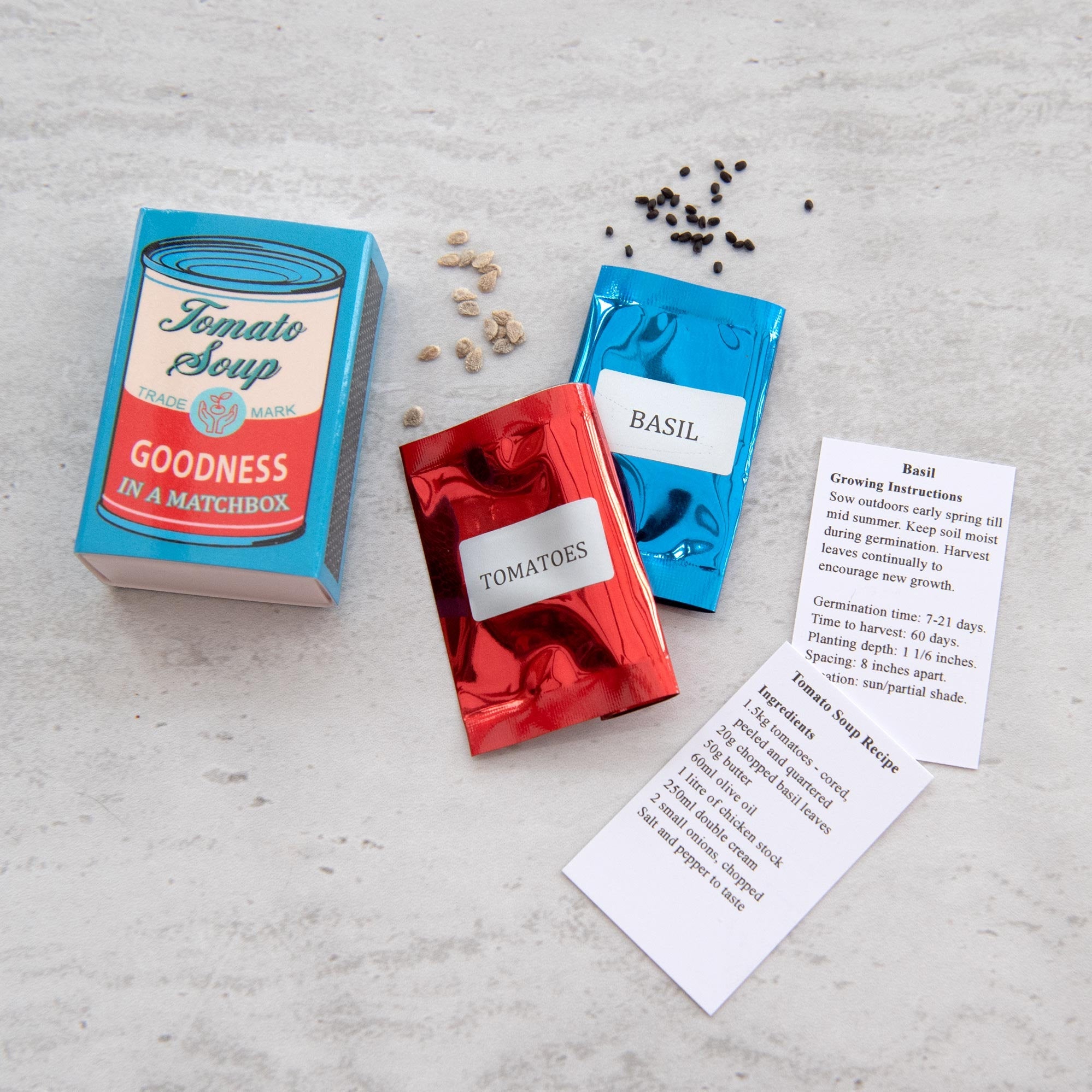 Grow Your Own Tomato Soup Seed Kit In A Matchbox