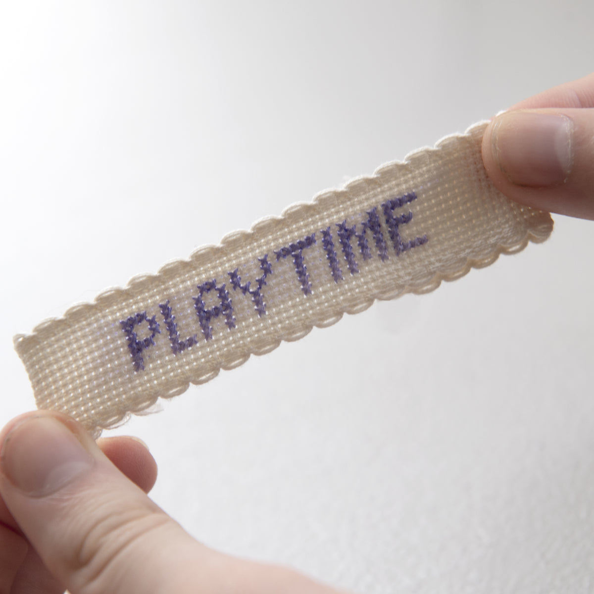 Just To Say 'PLAYTIME' Cross Stitch Secret Message
