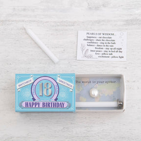 Happy 18th Birthday Candle And Freshwater Pearl Gift