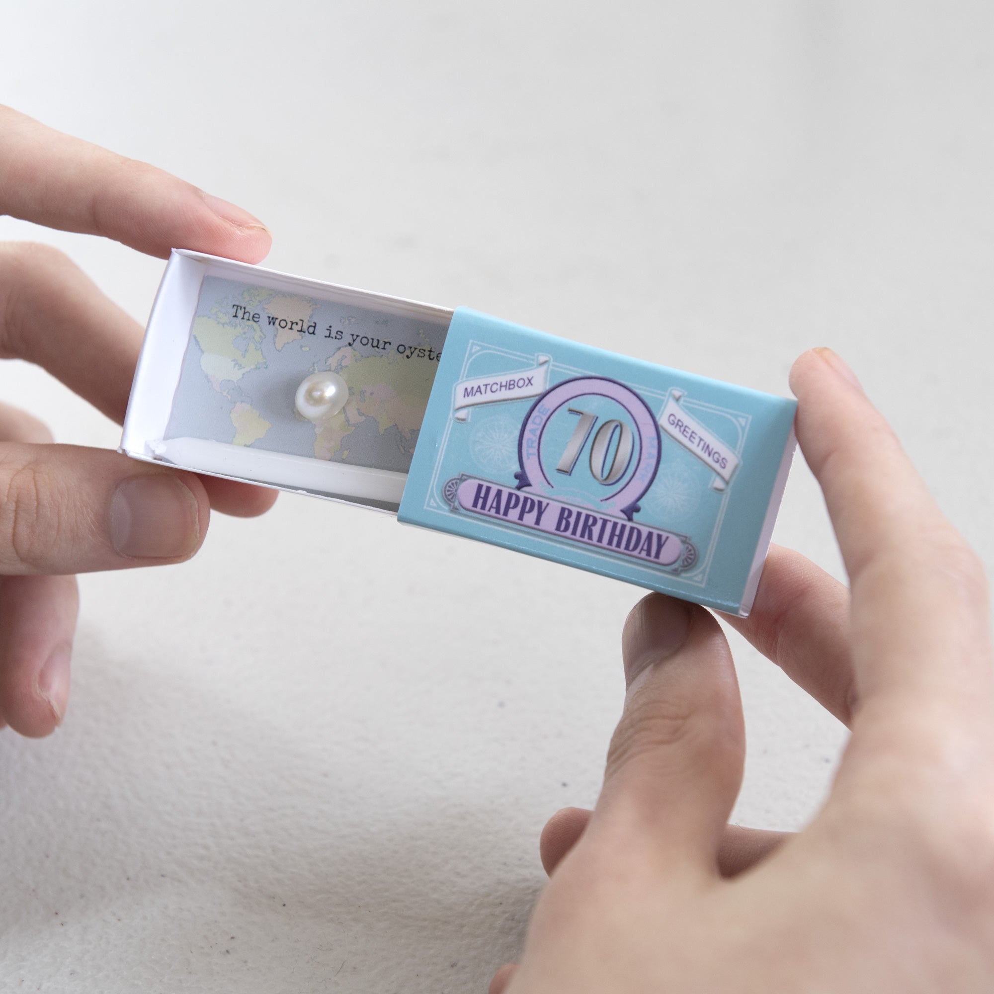 Happy 70th Birthday Candle And Freshwater Pearl Gift