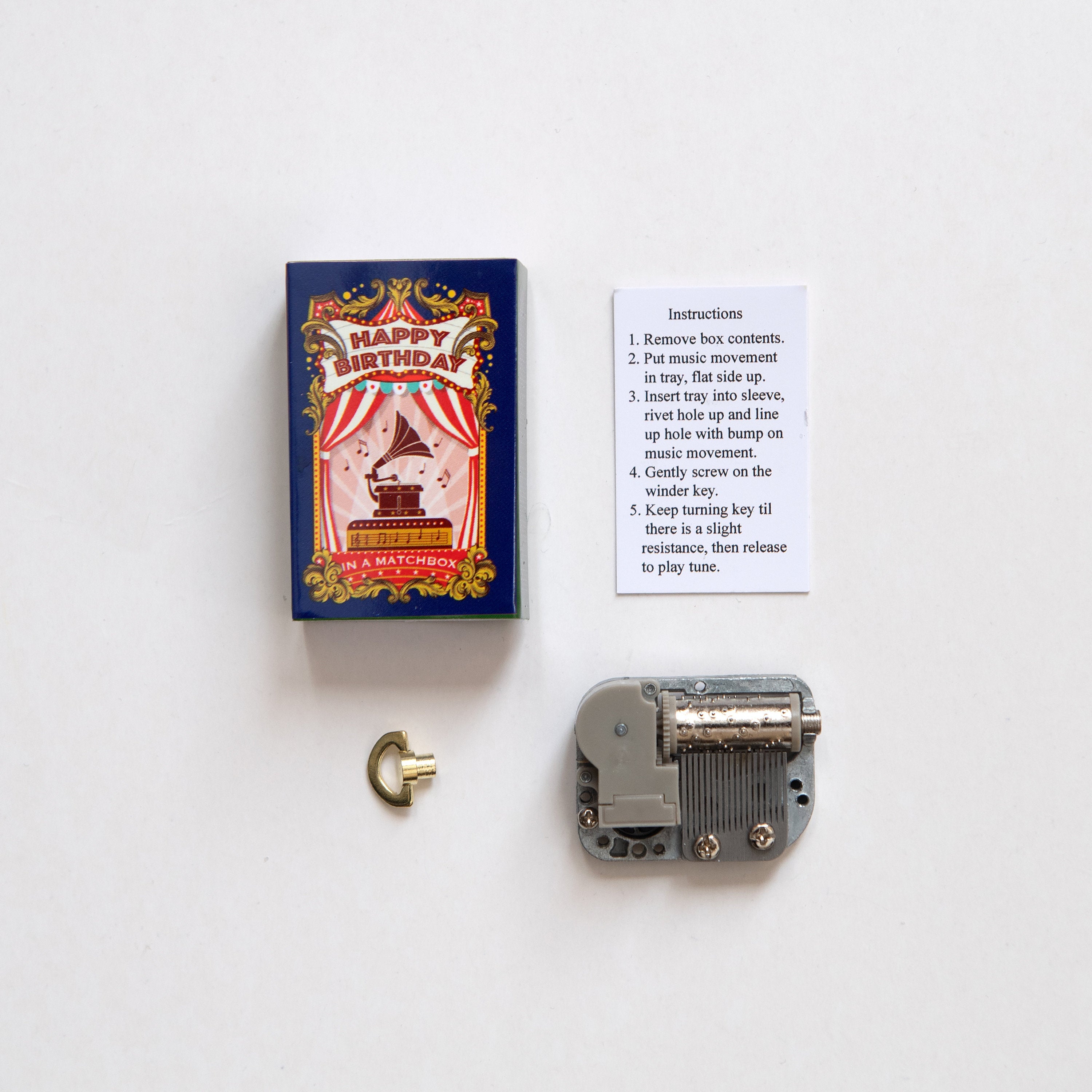 Happy Birthday Music Box Kit In A Matchbox