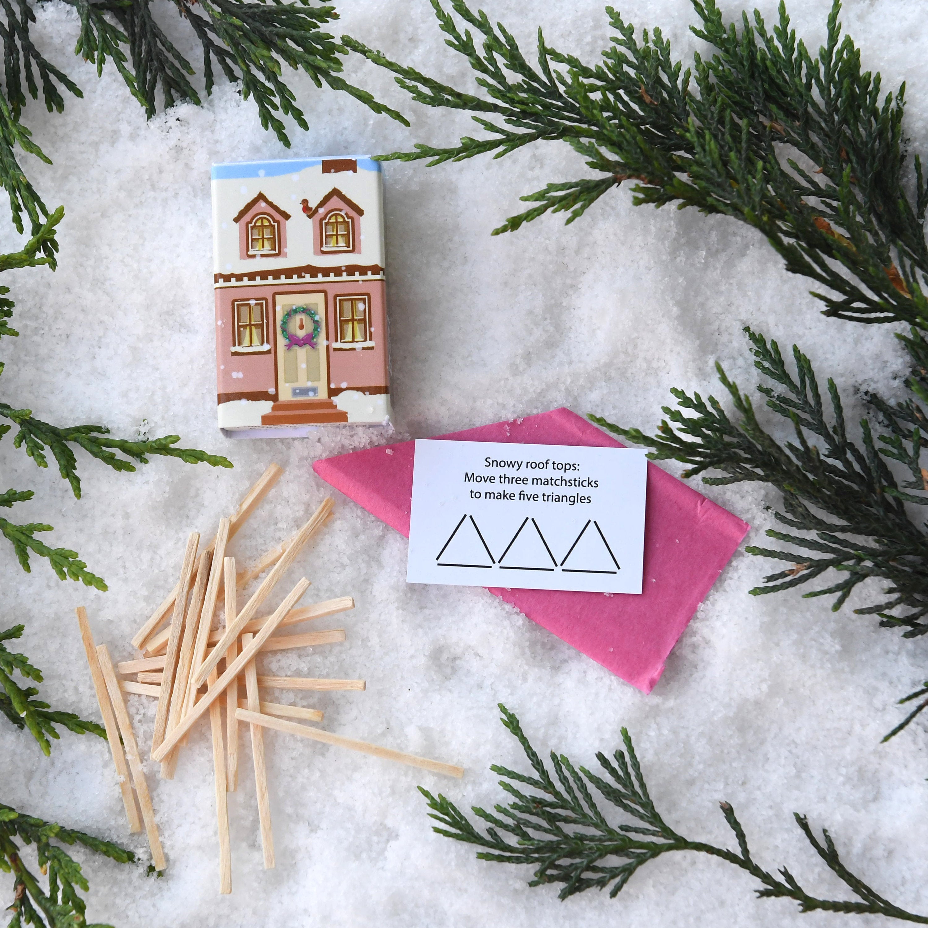 Village Scene Matchstick Puzzles Alternative Christmas Cracker Set