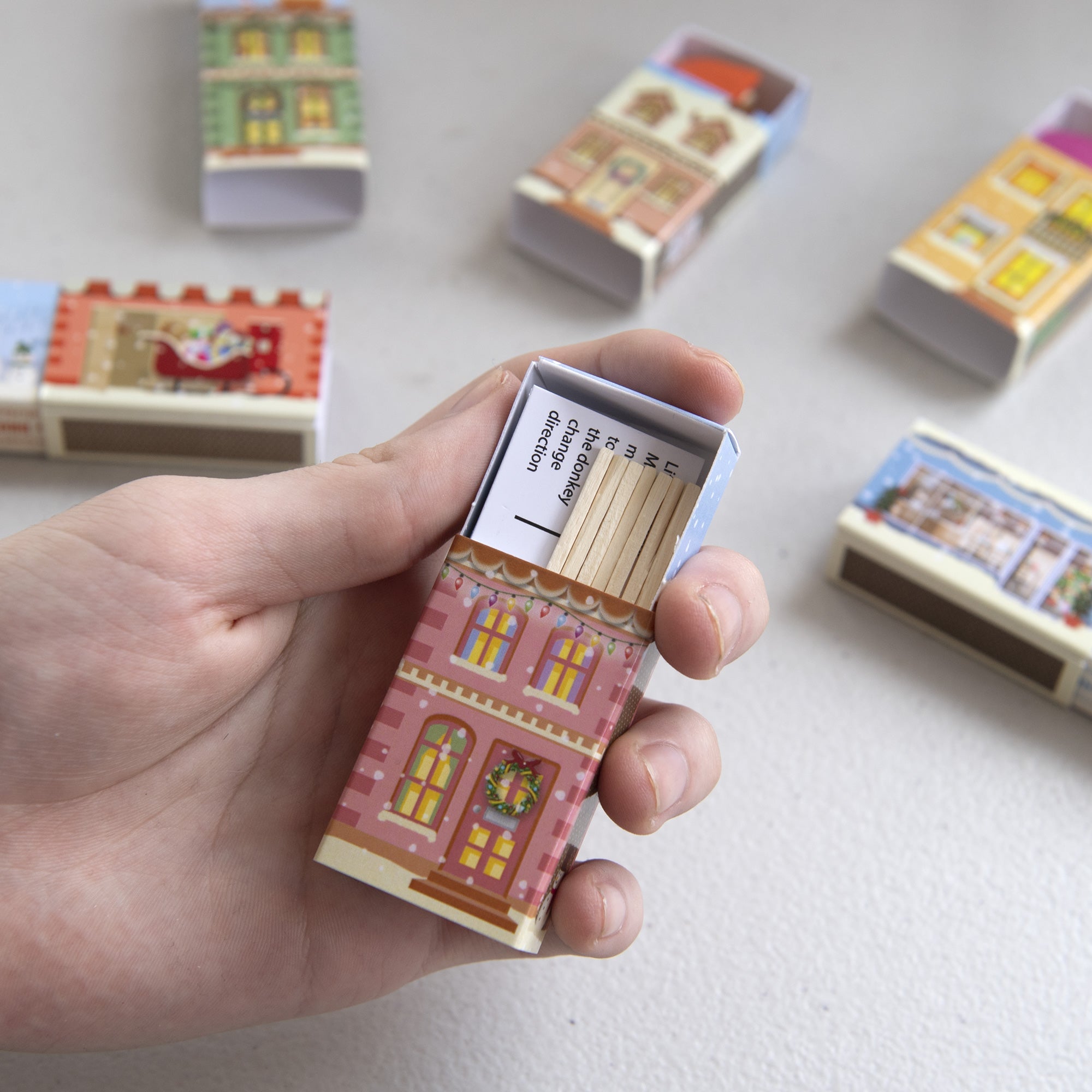 Village Scene Matchstick Puzzles Alternative Christmas Cracker - Single Box