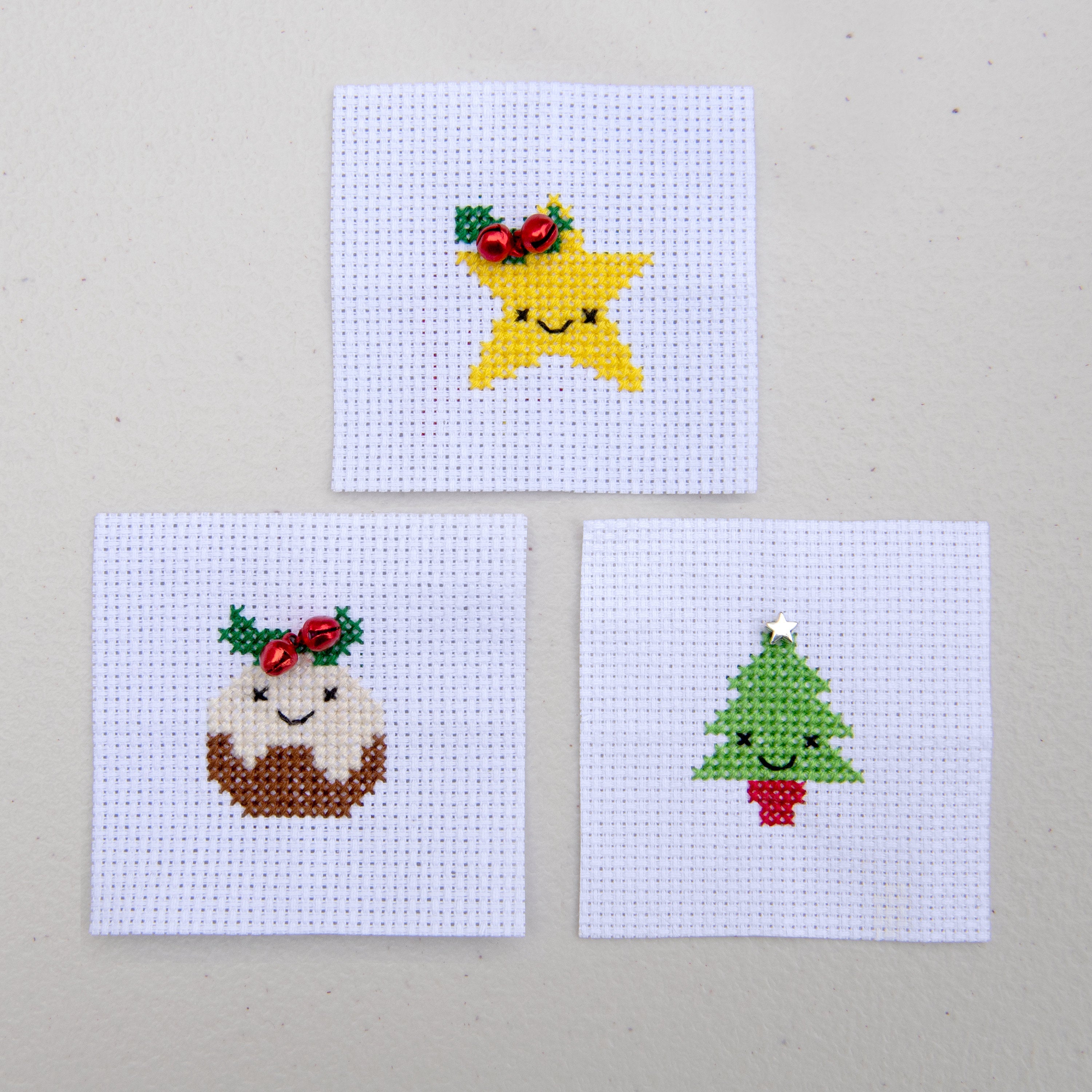 Kawaii Christmas Pudding Cross Stitch Kit