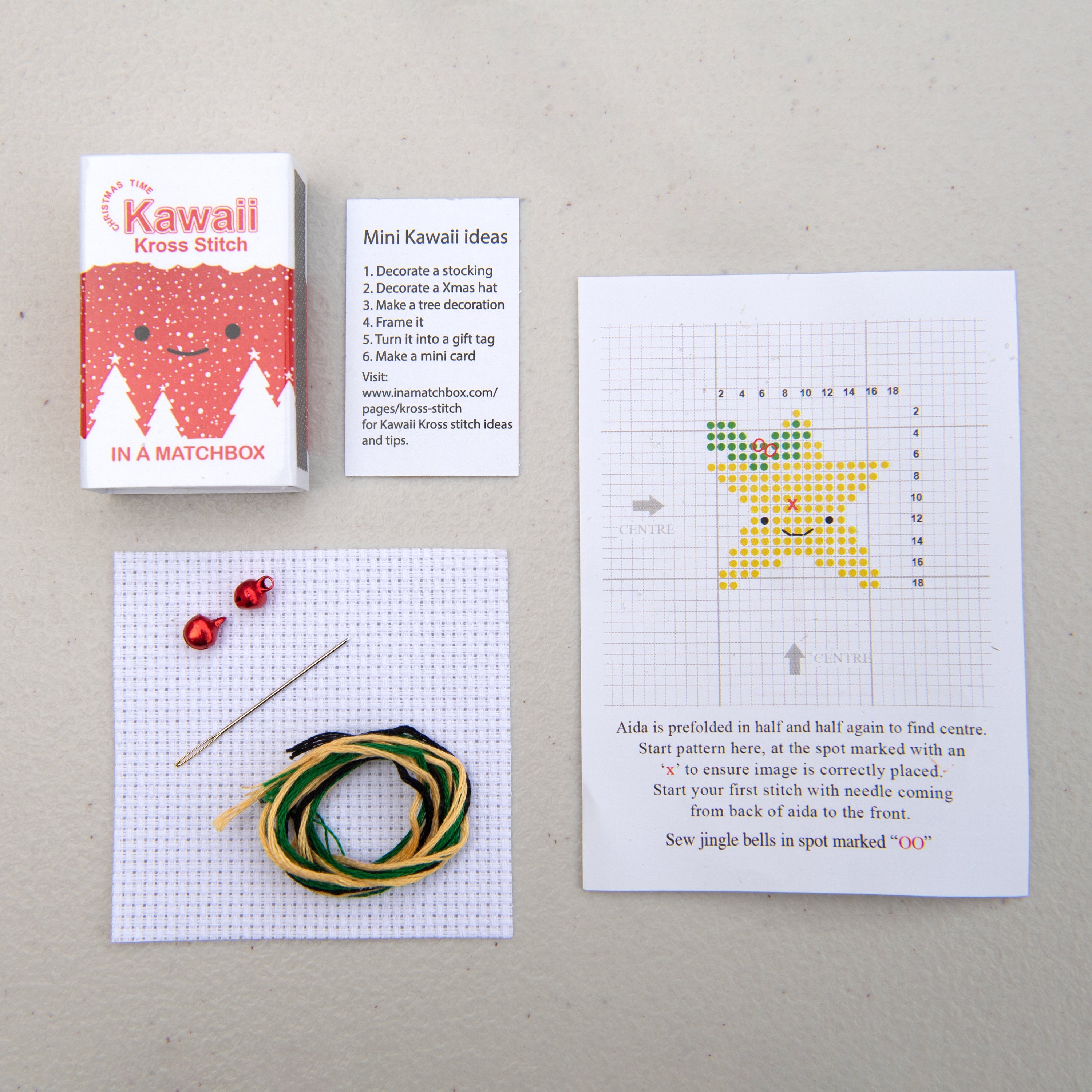 Kawaii Christmas Star Mini Cross Stitch Kit