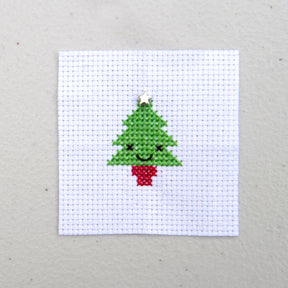 Kawaii Christmas Tree Mini Cross Stitch Kit