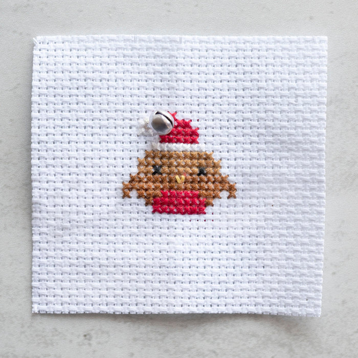 Kawaii Christmas Robin Mini Cross Stitch Kit | Marvling Bros