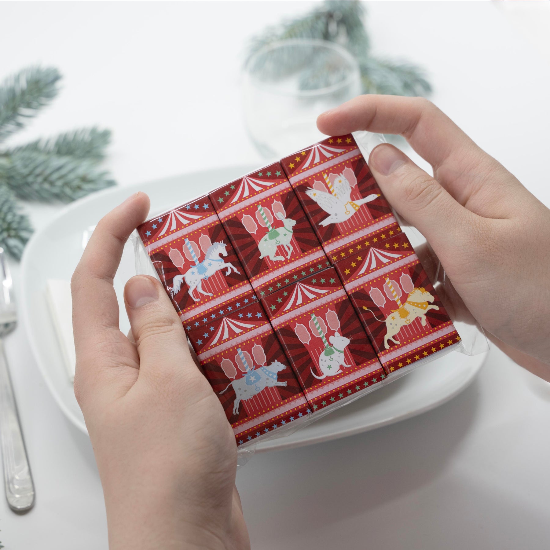 Six Alternative Christmas Crackers, Festive table decor