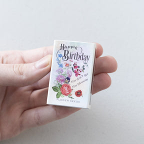 February Birth Flower Seeds And Birthday Candle Gift