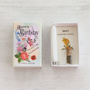 May Birth Flower Stock Seeds And Birthday Candle Gift