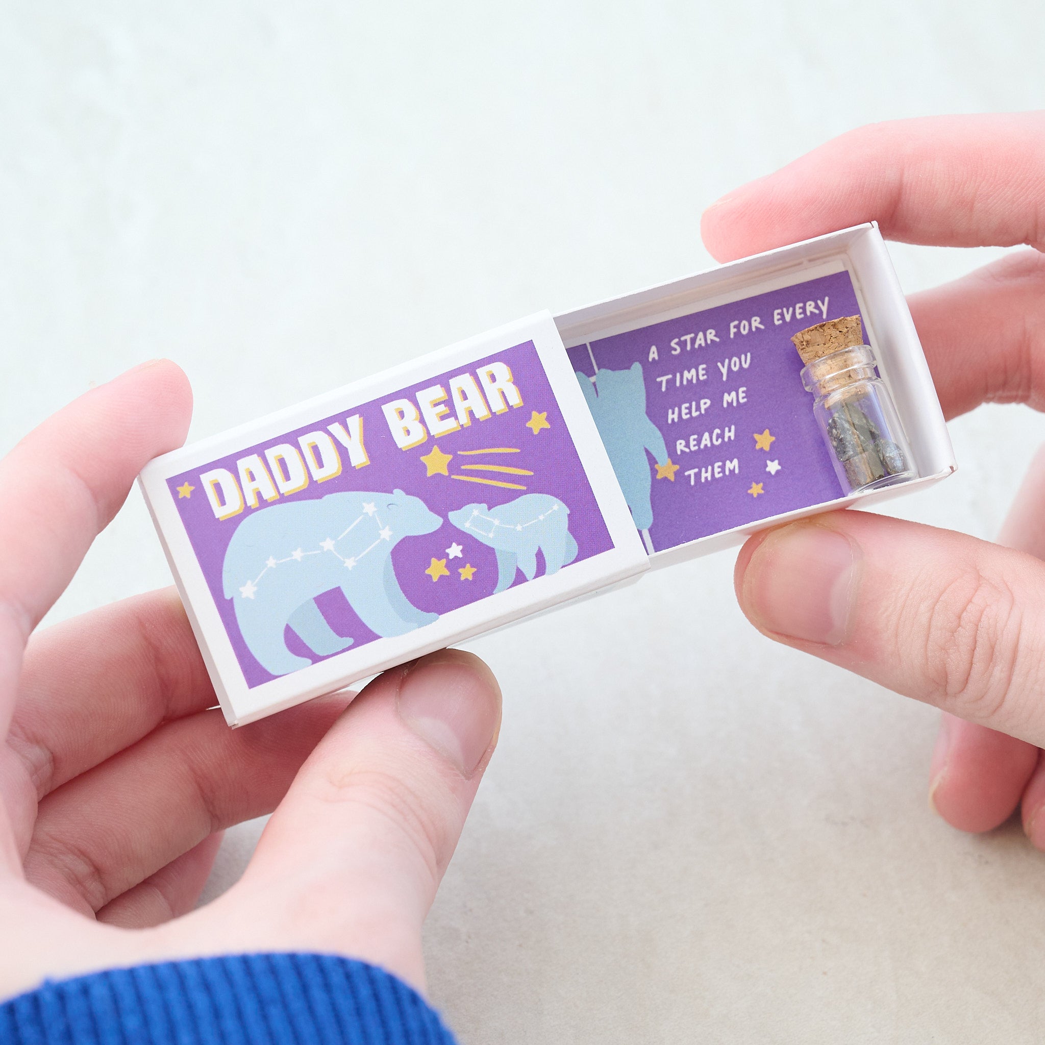 Daddy Bear Meteorite Gift In A Matchbox