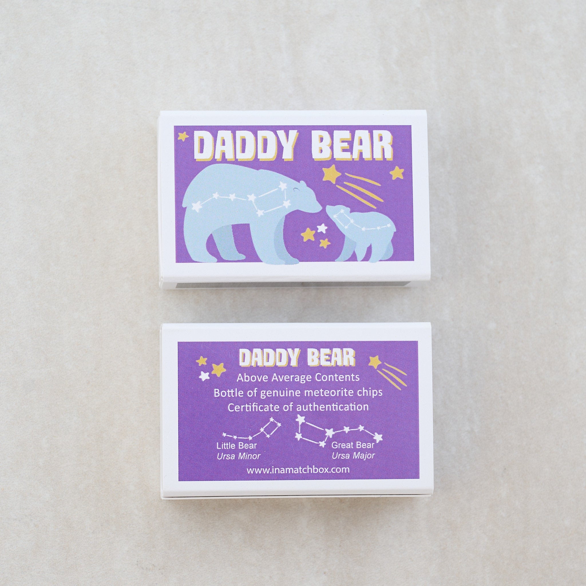 Daddy Bear Meteorite Gift In A Matchbox