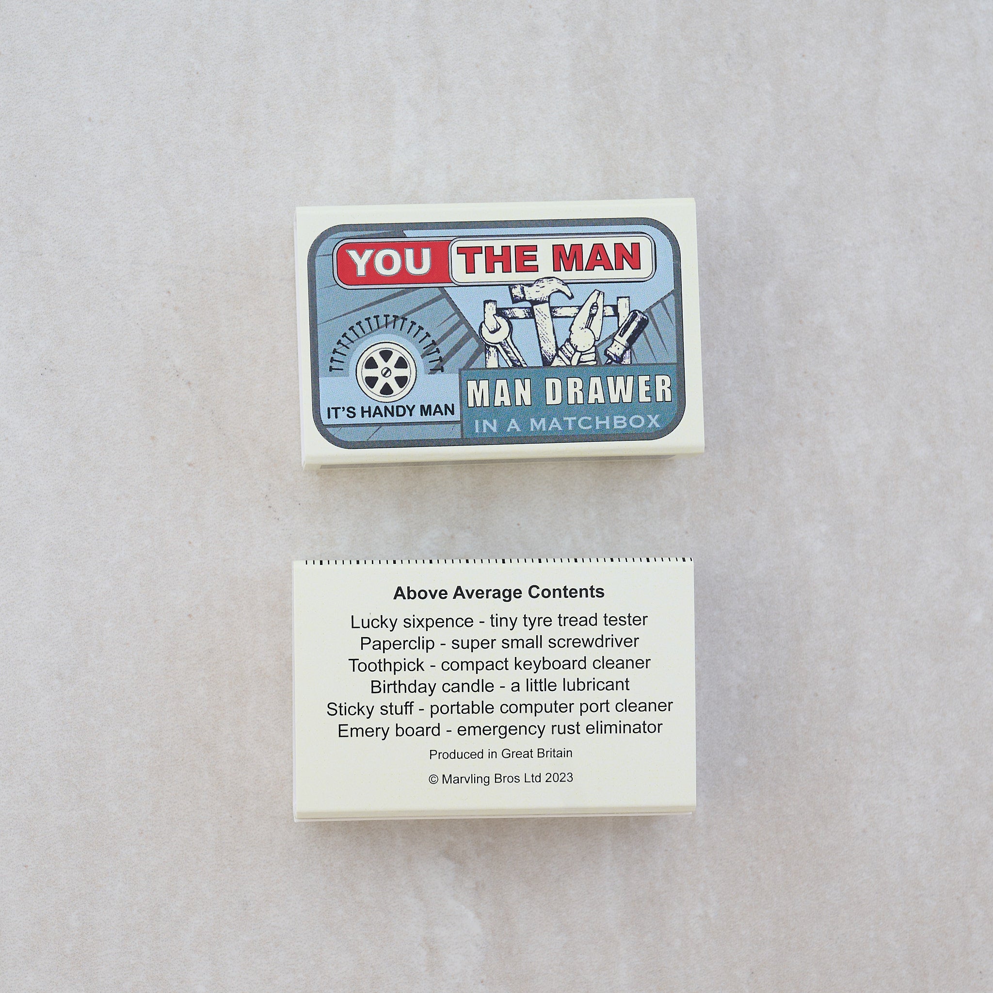 You The Man Novelty Stationary Kit In A Matchbox