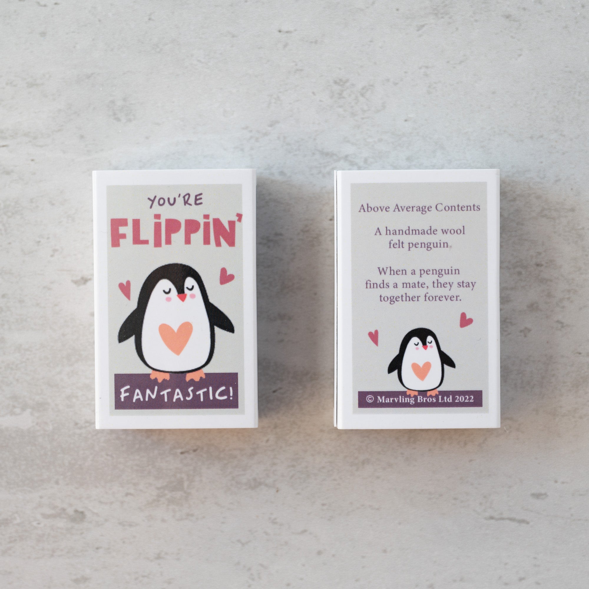 You're Flippin' Fantastic Wool Felt Penguin