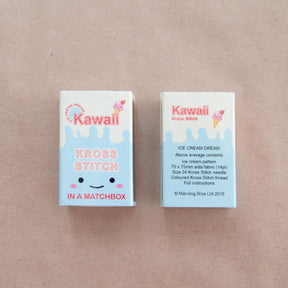 Mini Cross Stitch Kit With Kawaii Ice Cream Design