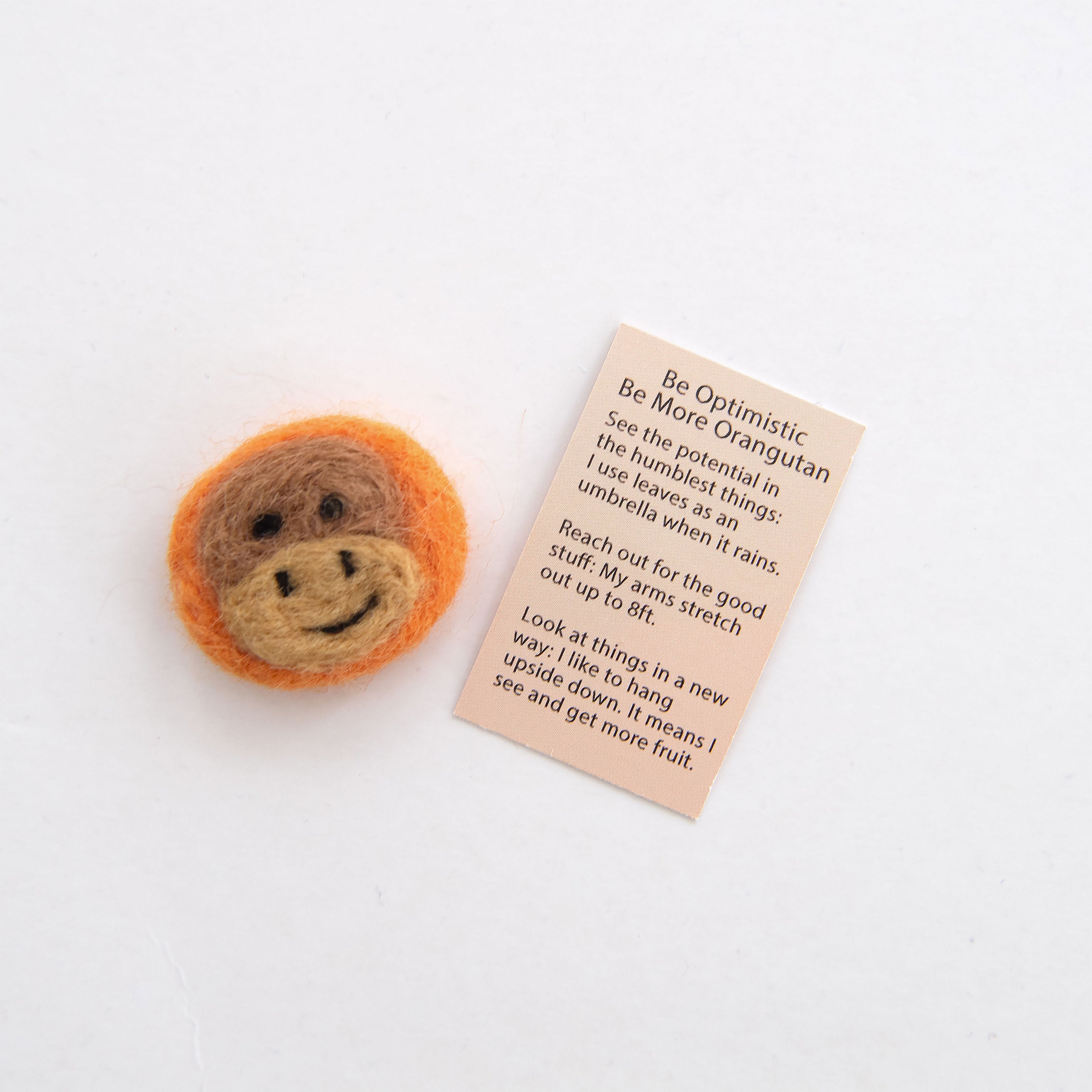 Wool Felt Orangutan Spirit Animal Gift In A Matchbox