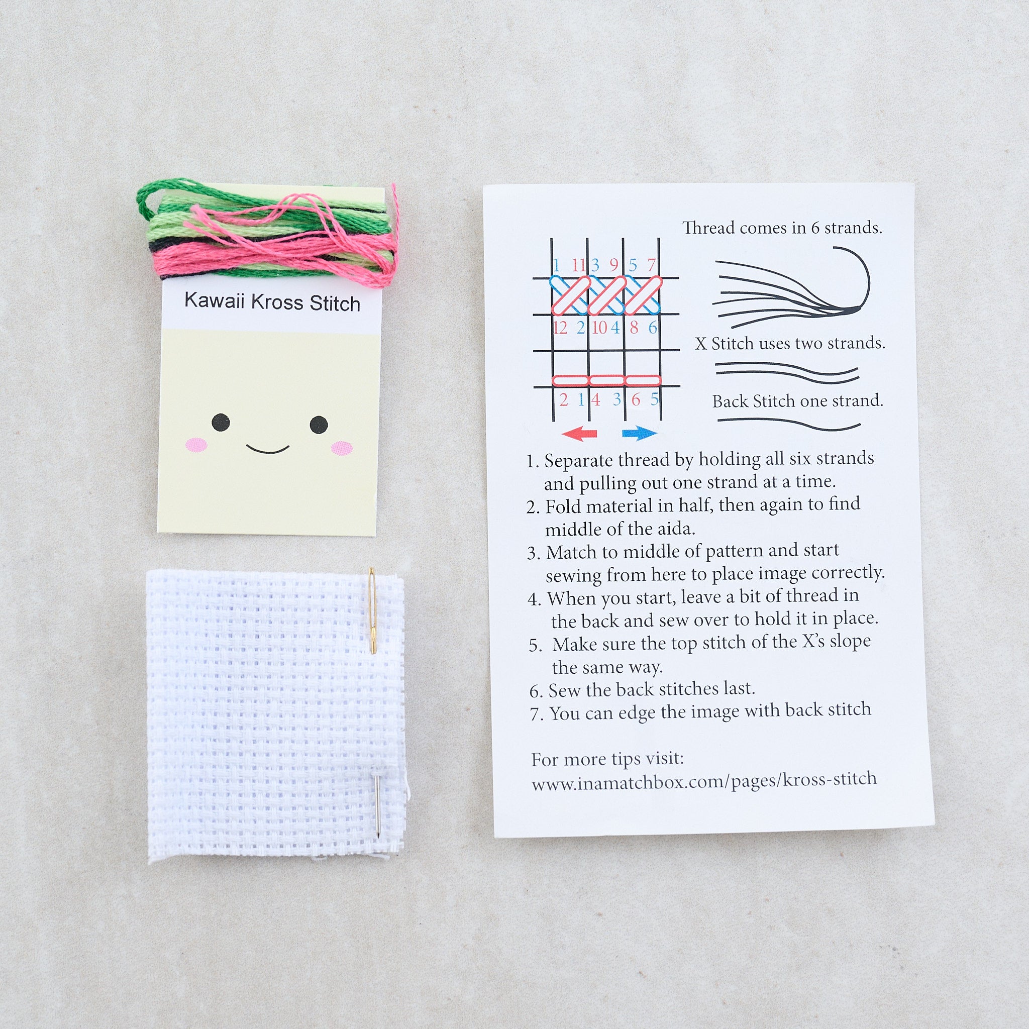 Kawaii Cactus Cross Stitch Kit