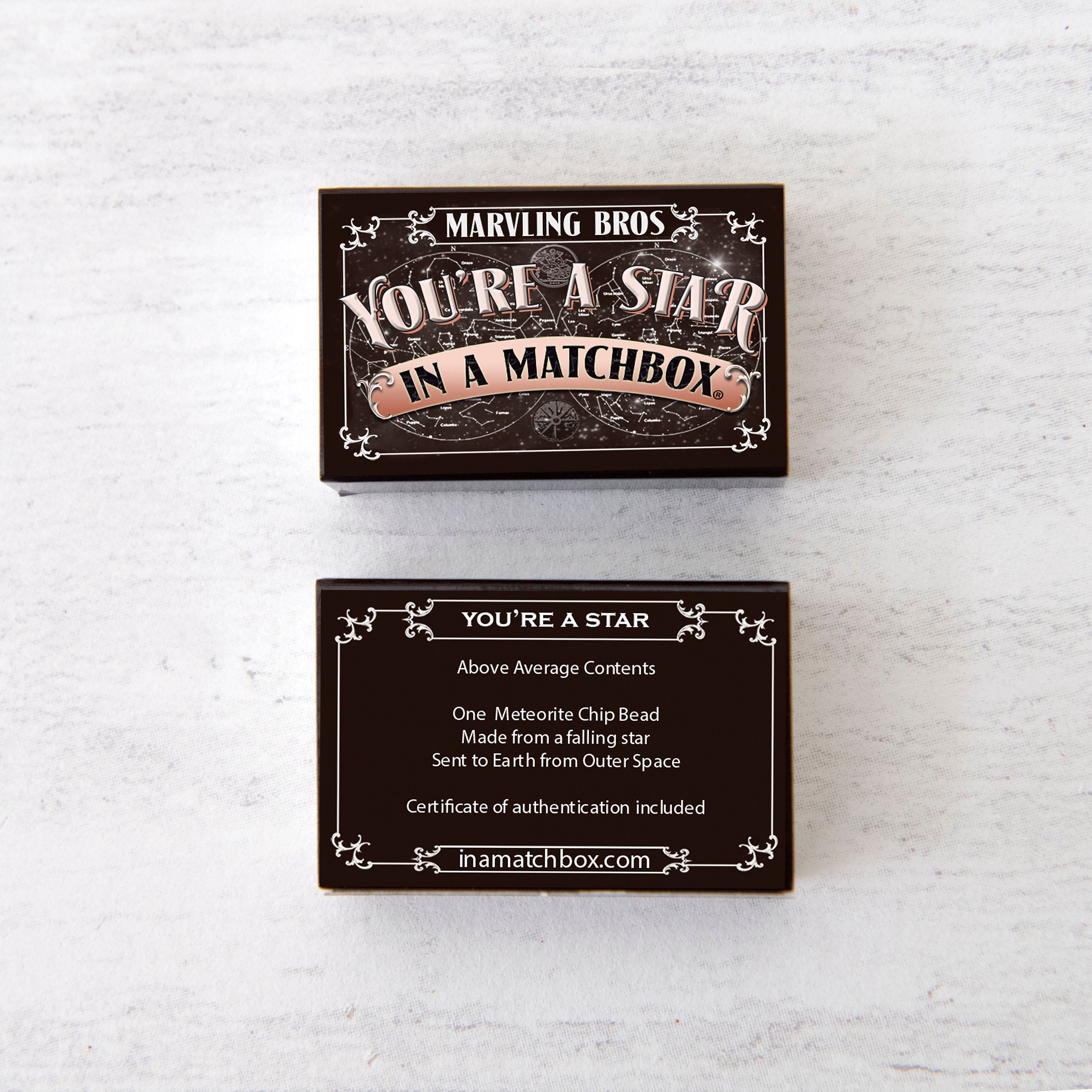 Meteorite With You're A Star Message In A Matchbox